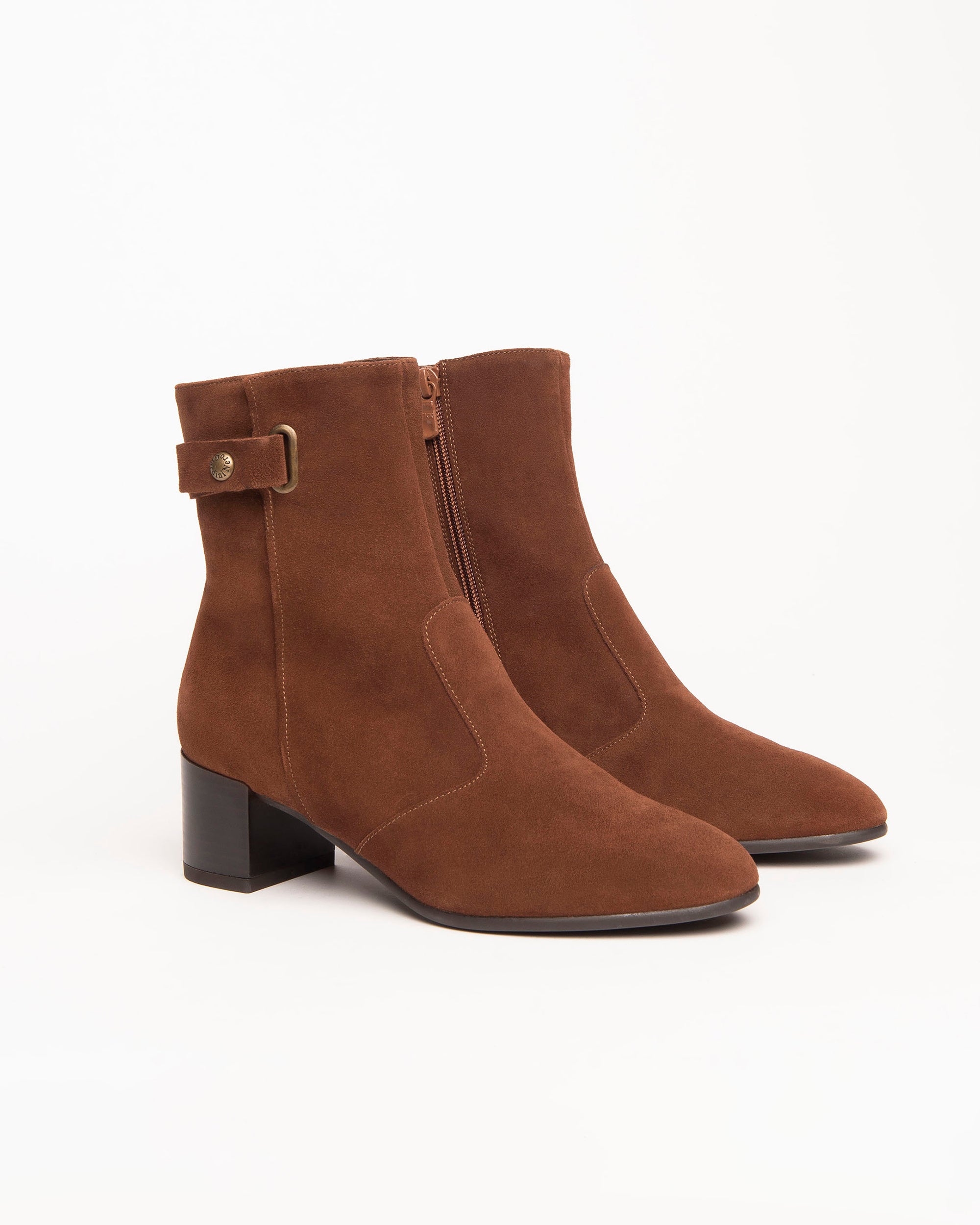 NeroGiardini Bottines Daim Femme Zip Talon 5cm Pointue