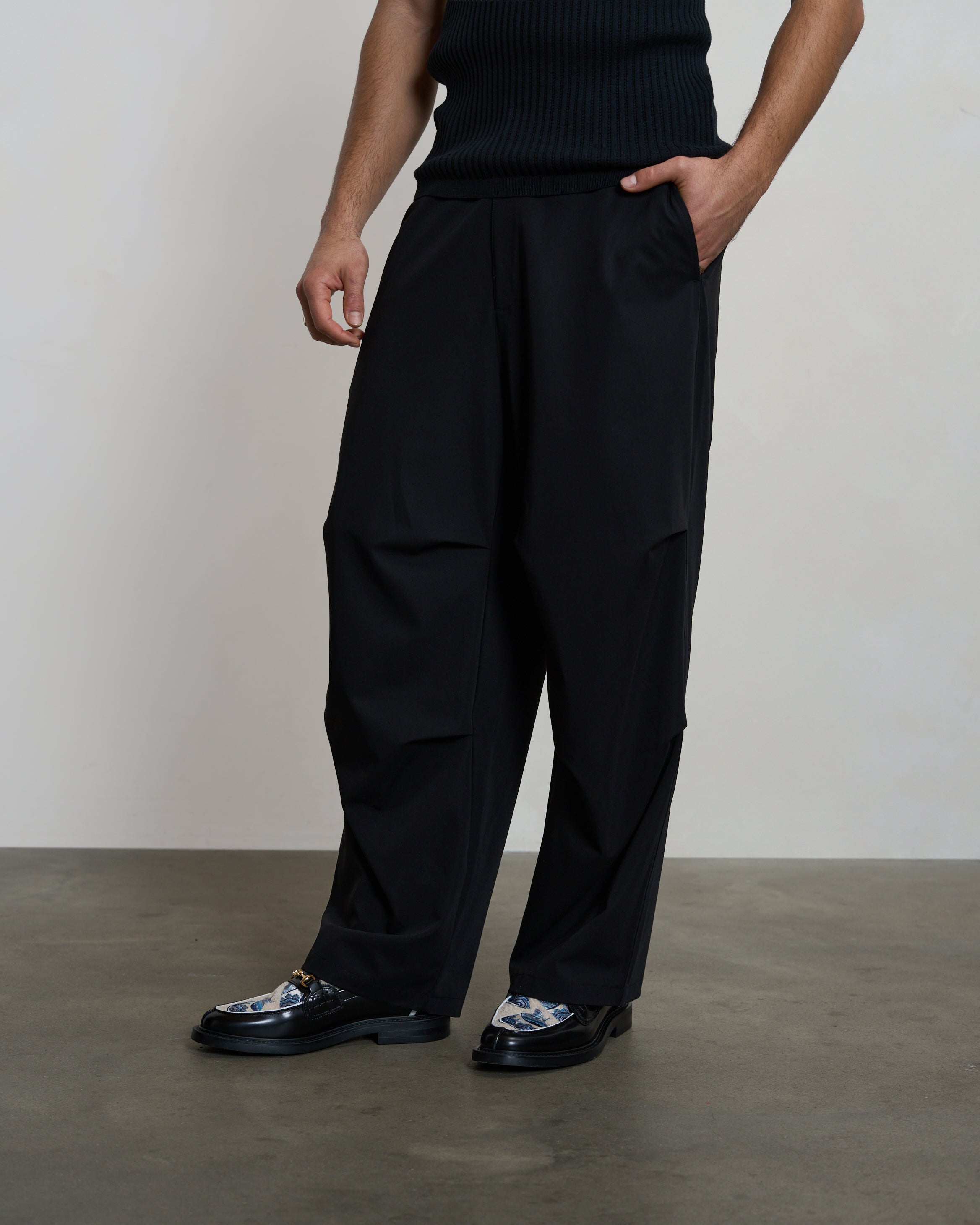 Filling Pieces Drapy Pants pantalon noir viscose