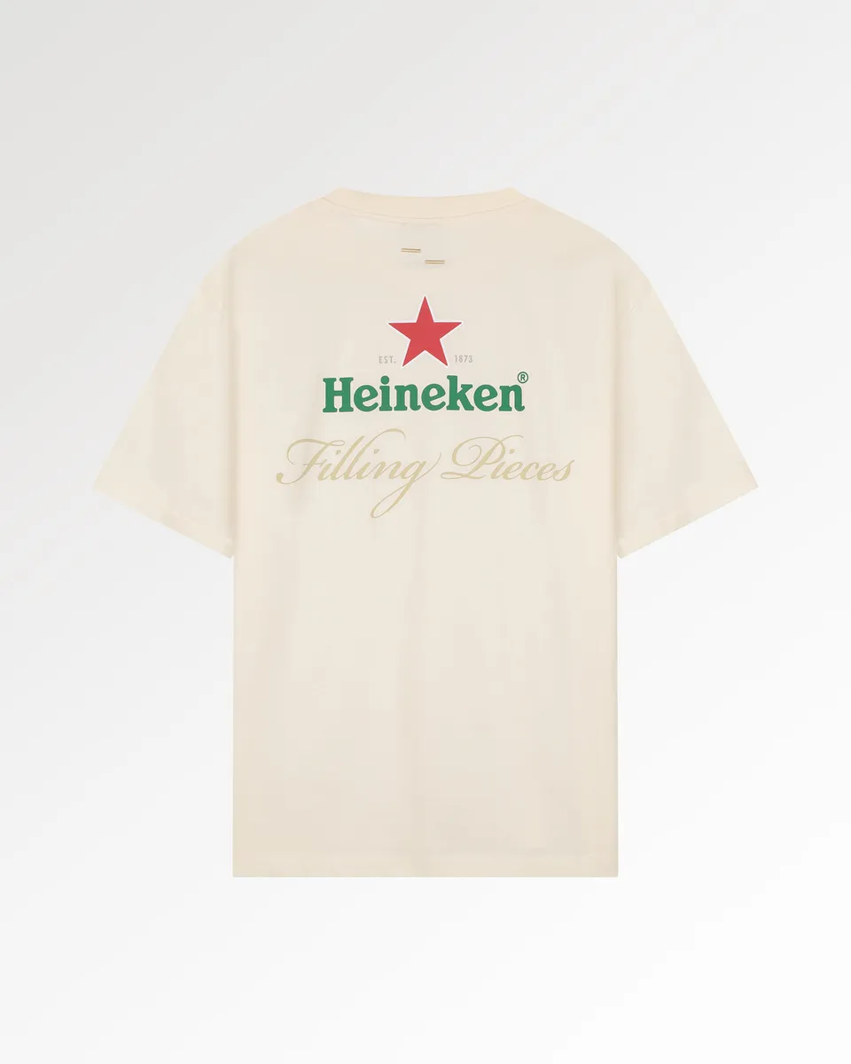 Filling Pieces T-shirt Heineken Logo t-shirt coton blanc Antique White