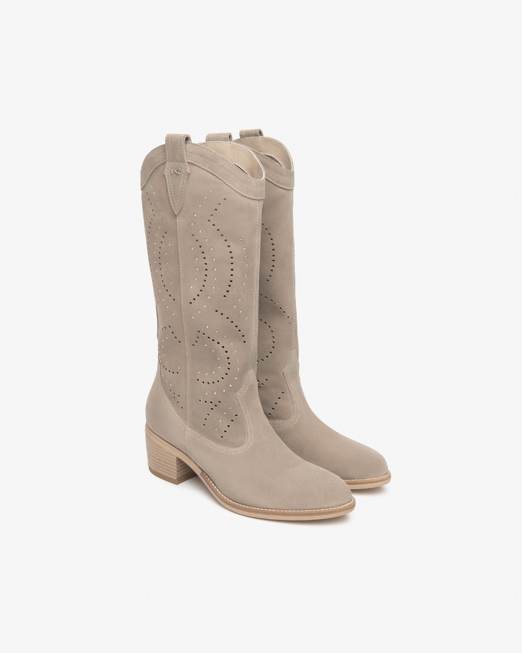 NeroGiardini Bottes Femme en Cuir Velours bottes 35-41