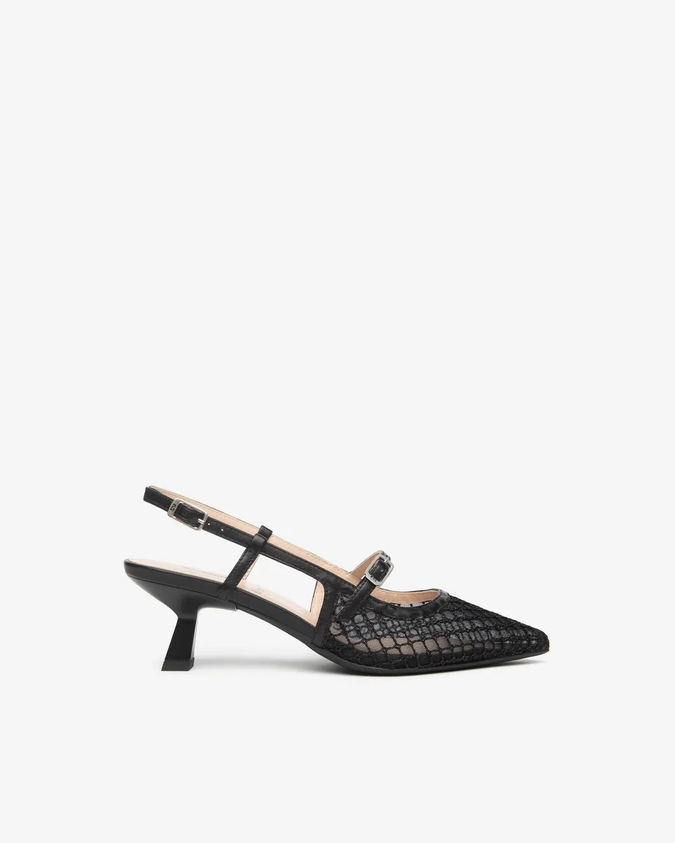 NeroGiardini Slingbacks Femme Cuir et Toile Ville