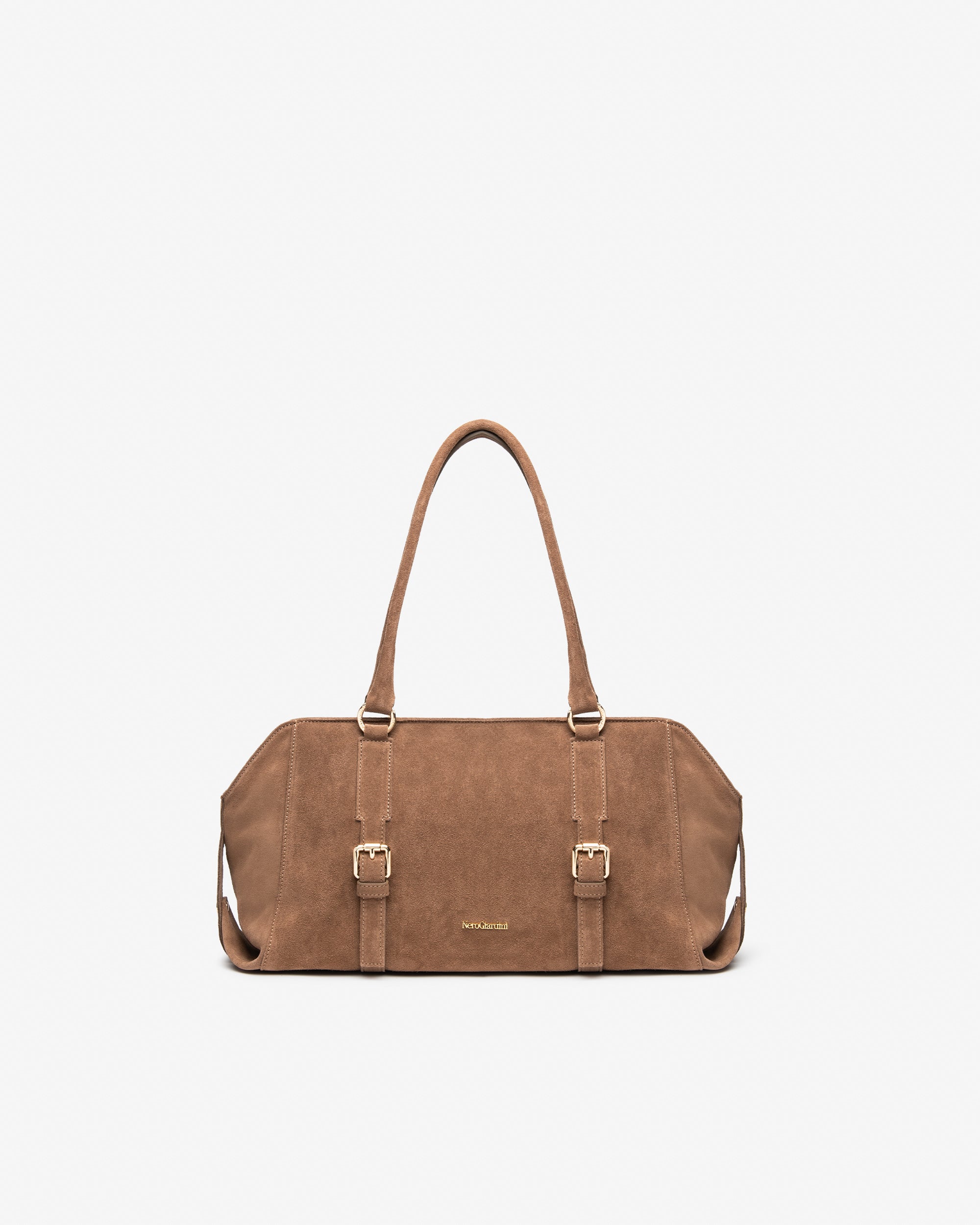 NeroGiardini Sacs Sac Bowling Cuir Femme Daim