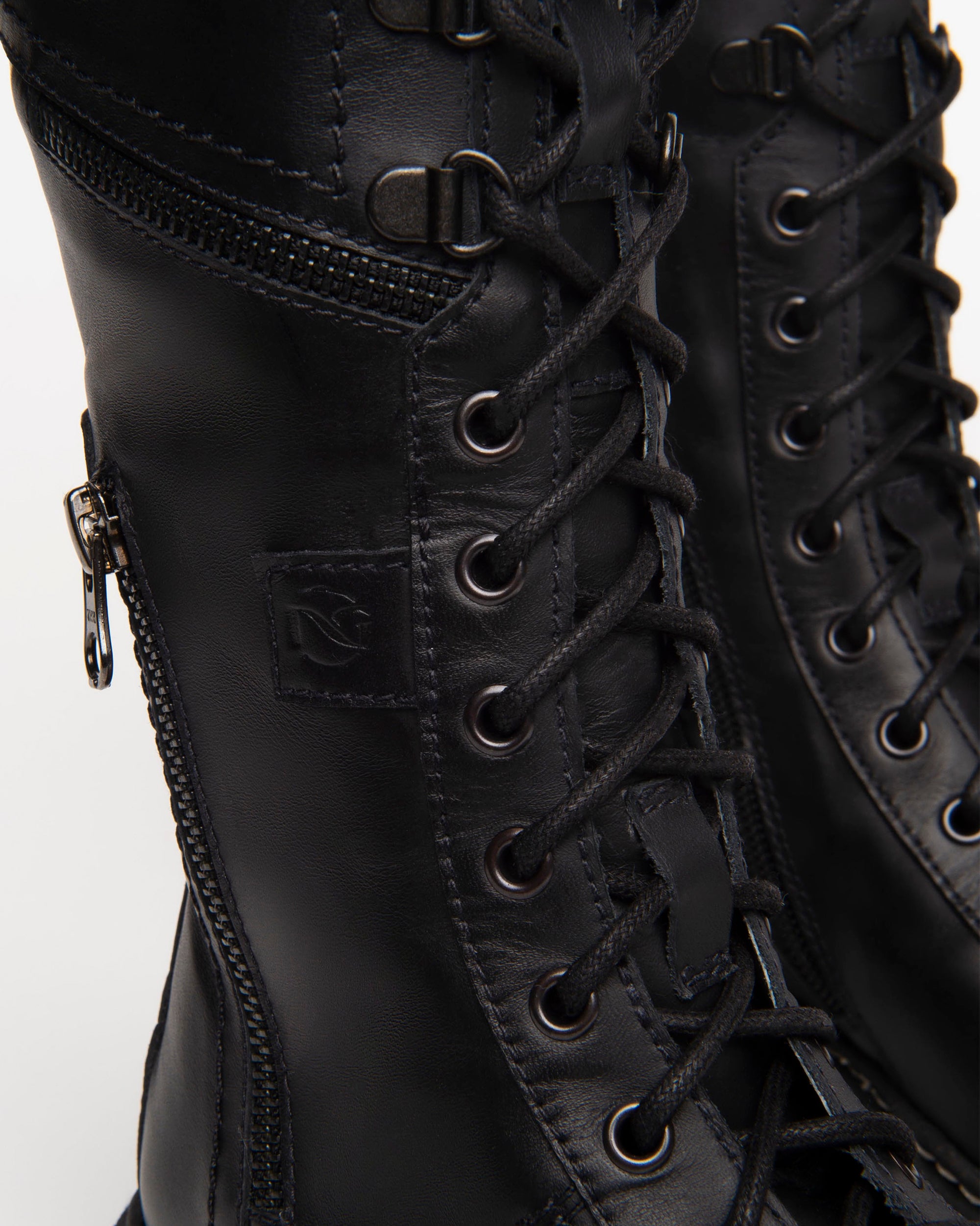 NeroGiardini Bottes Fille Cuir à Lacets Zip Confort Hiver