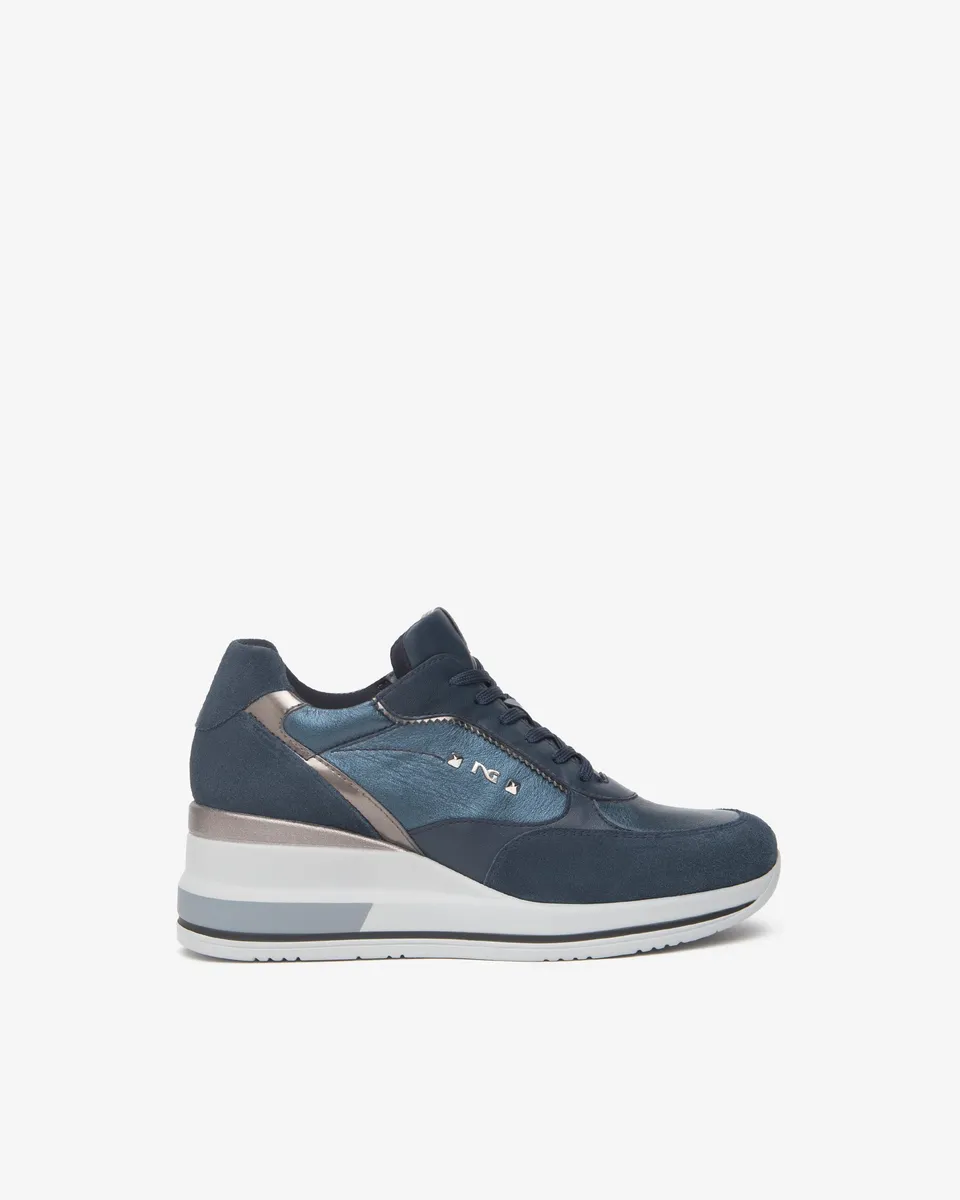 NeroGiardini Sneakers Femme Cuir Velours Vernis Memory