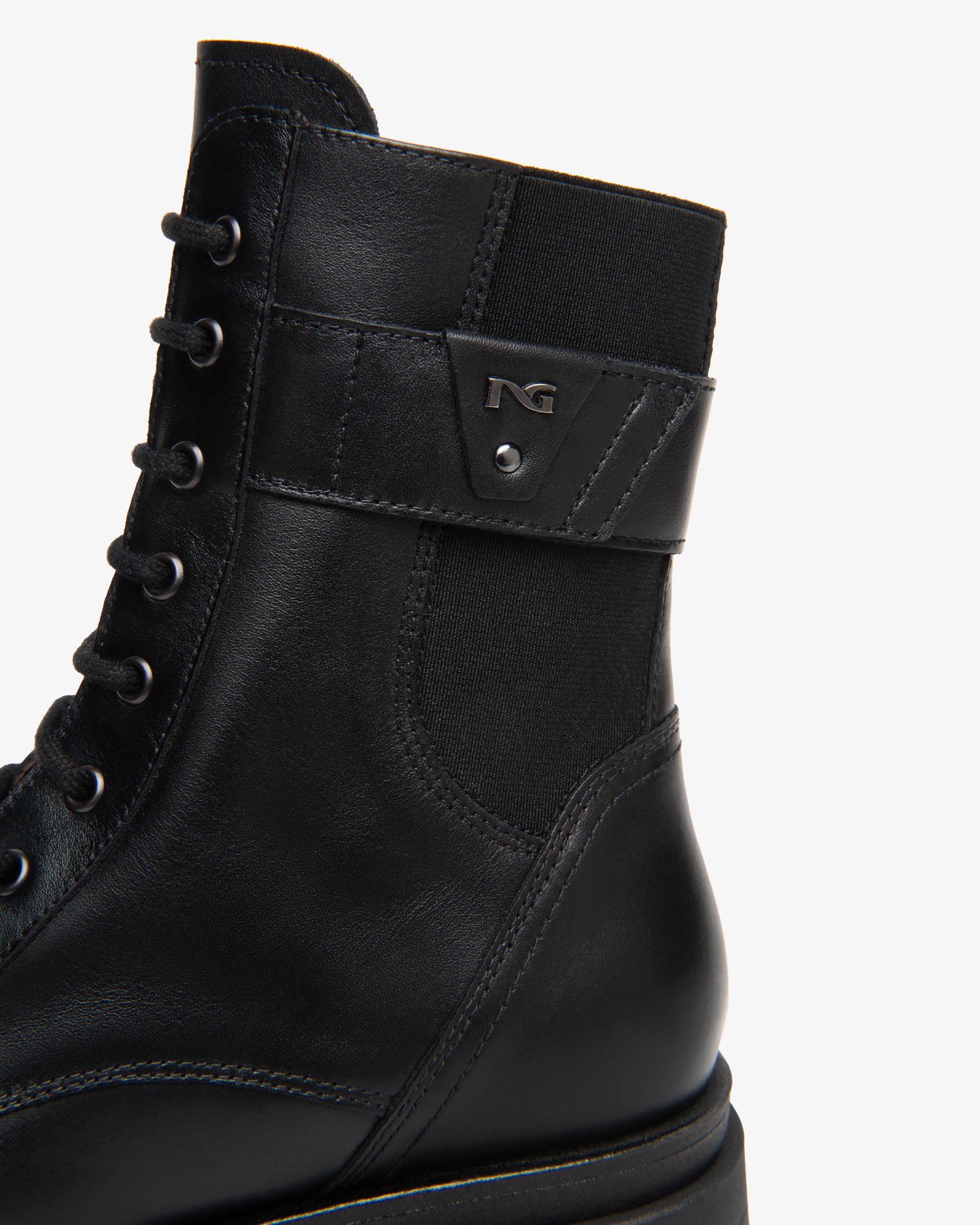 NeroGiardini Bottines motardes femme cuir talon 50