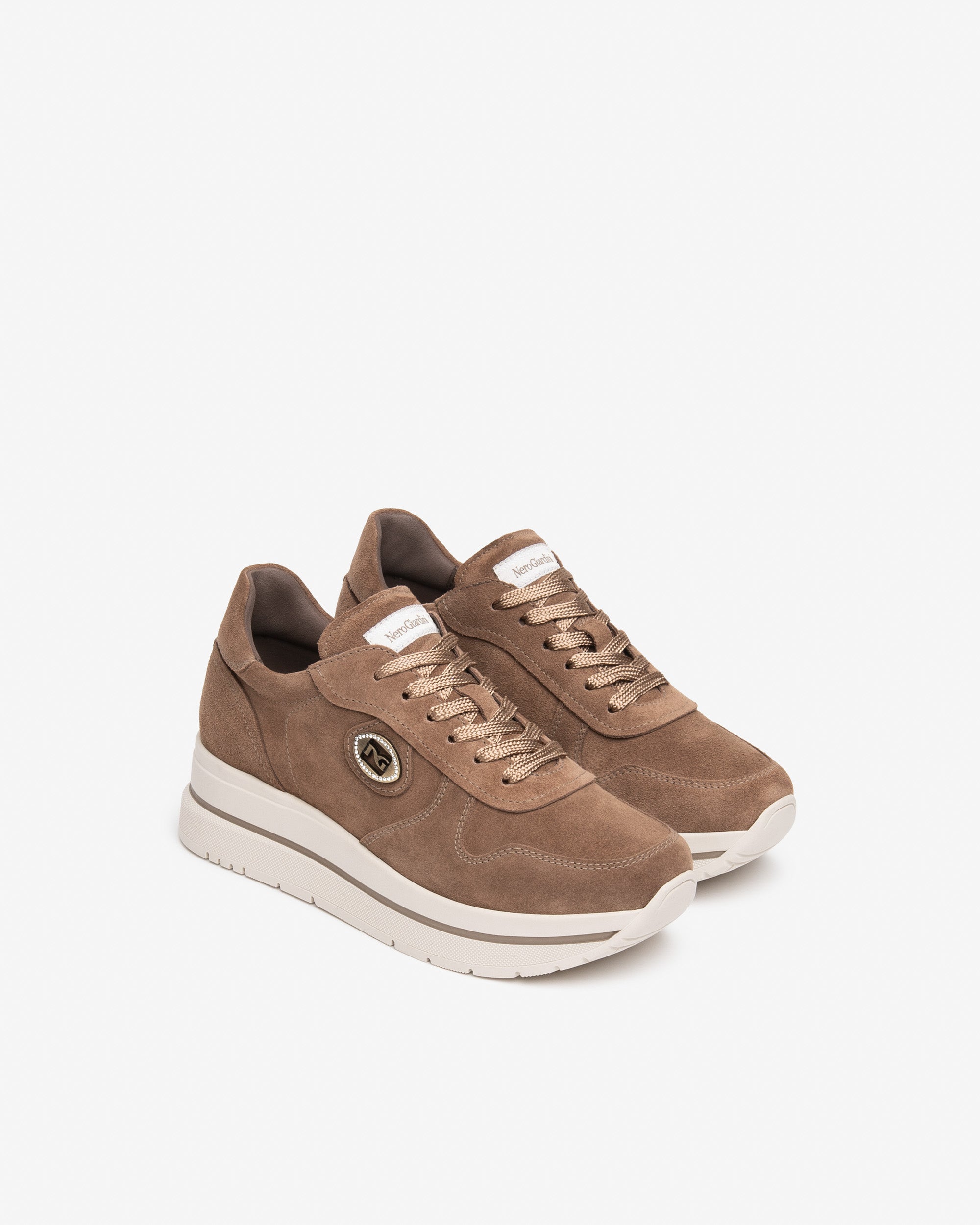 NeroGiardini Sneakers Femme Daim Plateforme 45 mm