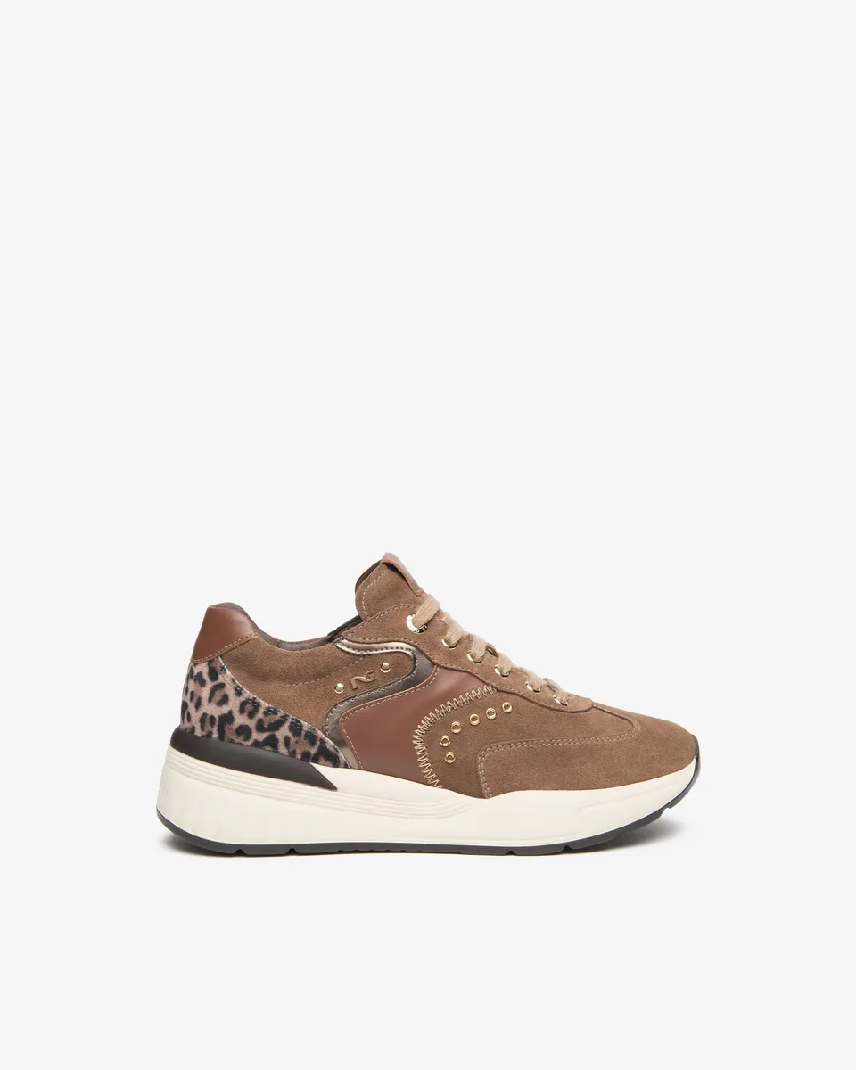 NeroGiardini Sneakers Cuir Daim Femme Semelle 60 mm