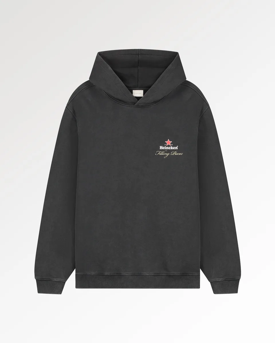 Filling Pieces Heineken hoodie Vintage Black coton épais
