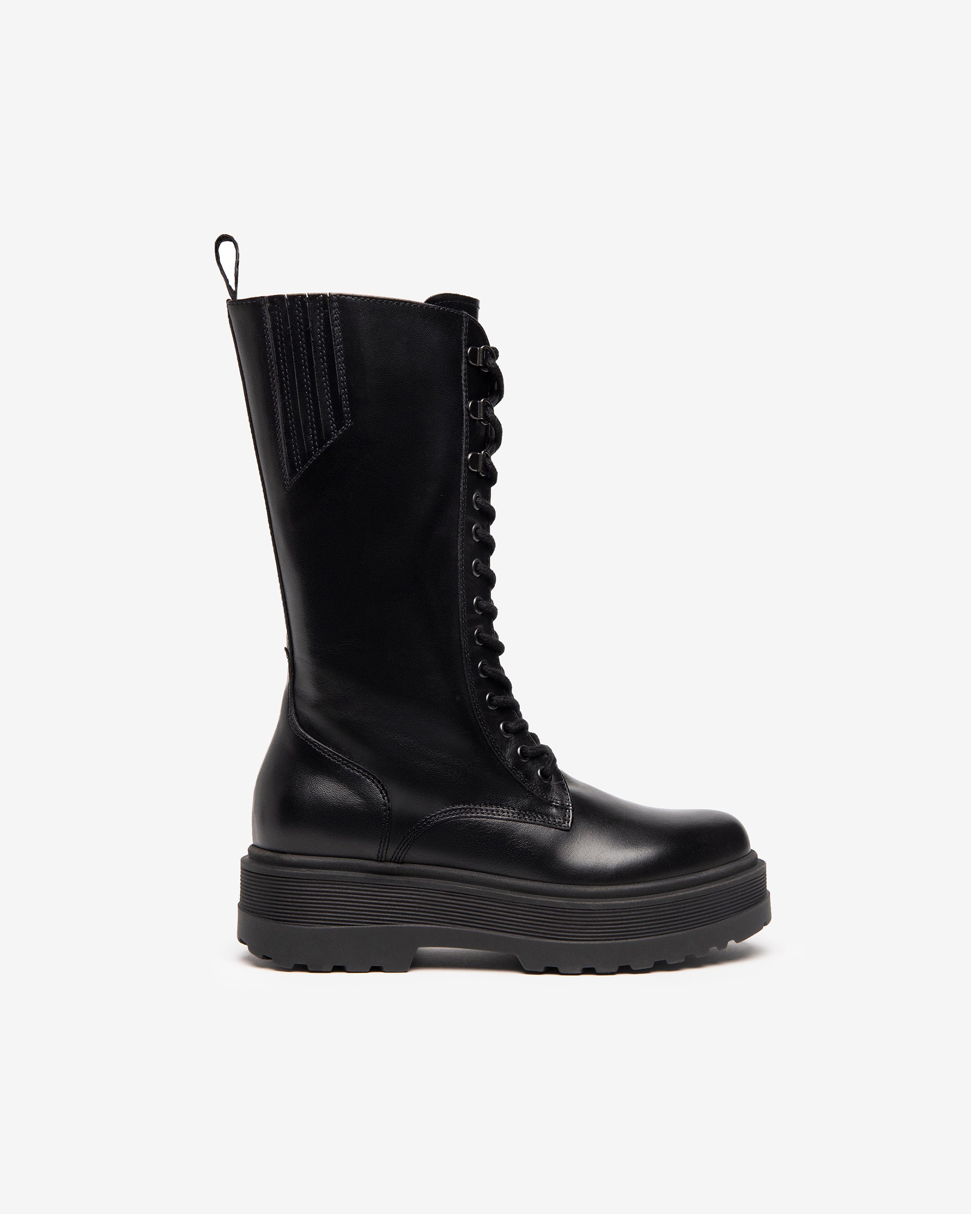 NeroGiardini Bottes Femme Cuir Combat Boots Hiver