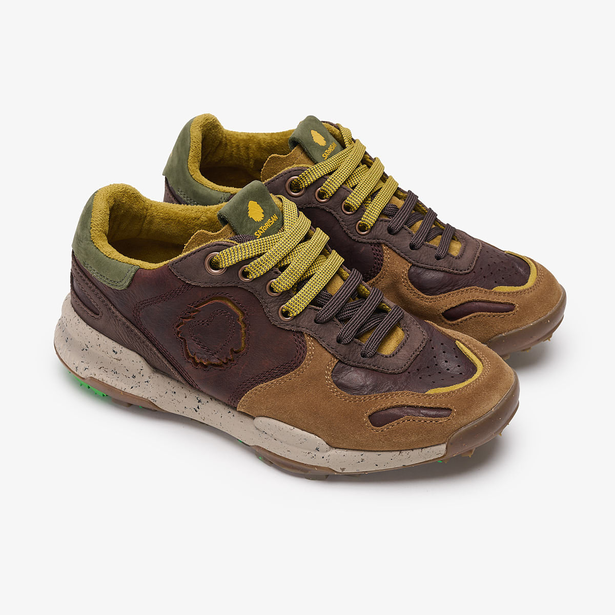Satorisan Chacrona Pull Up Polo Brown baskets cuir