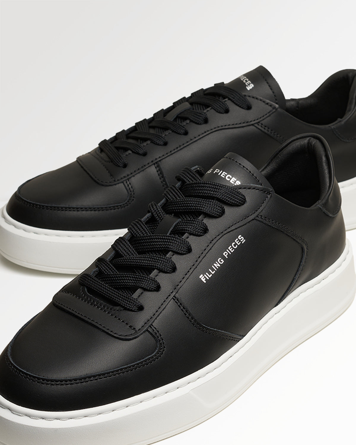 Filling Pieces Evo Court Nappa Black sneakers noir cuir