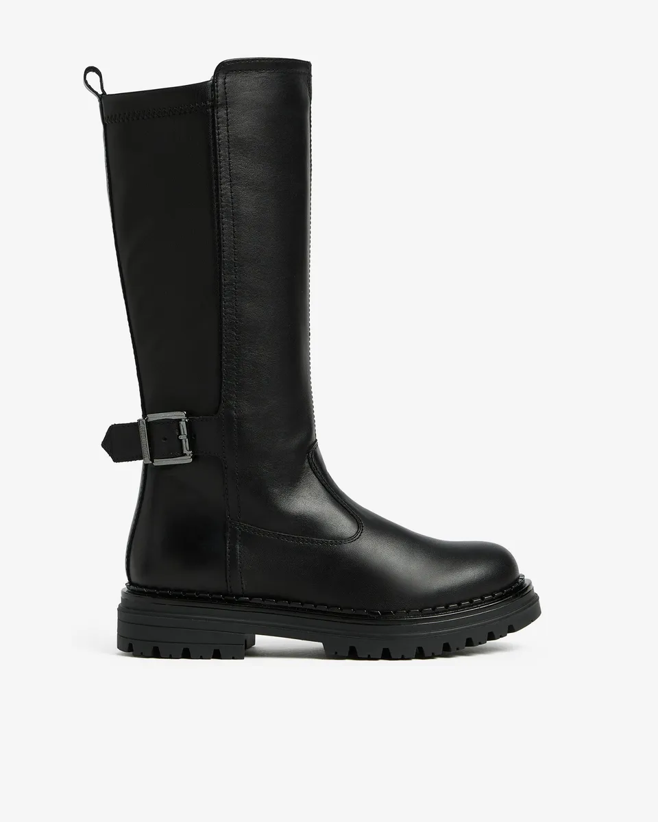 Nerogiardini Bottes Bottes Fille Cuir Tige Haute Zip