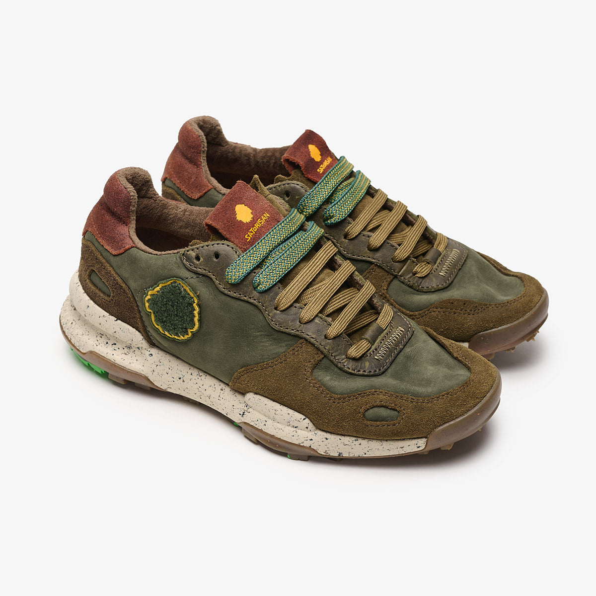 Satorisan Chacrona Premium Dark Green baskets cuir