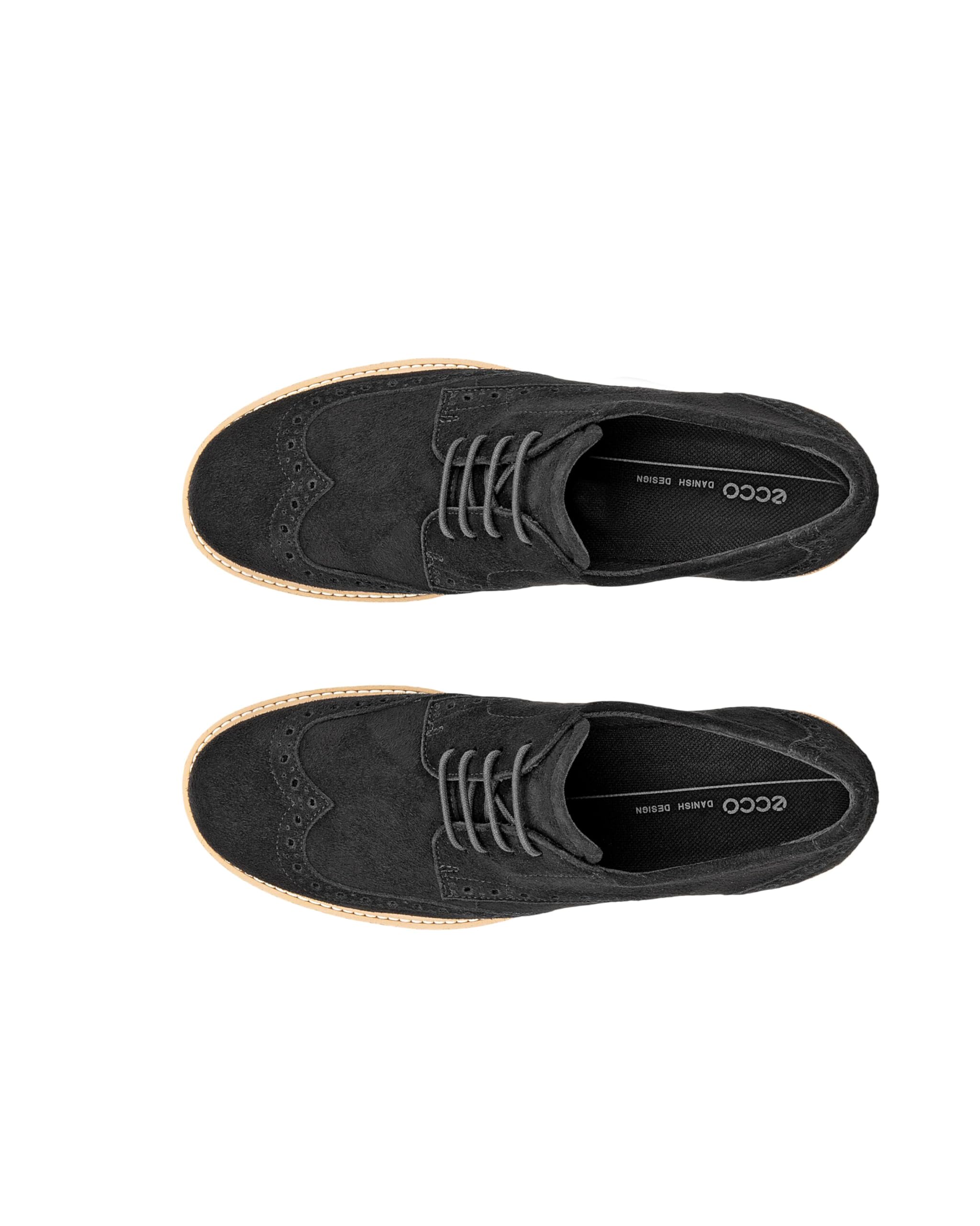 Ecco Elaina Derby Oxford Femme Noir Cuir Plat