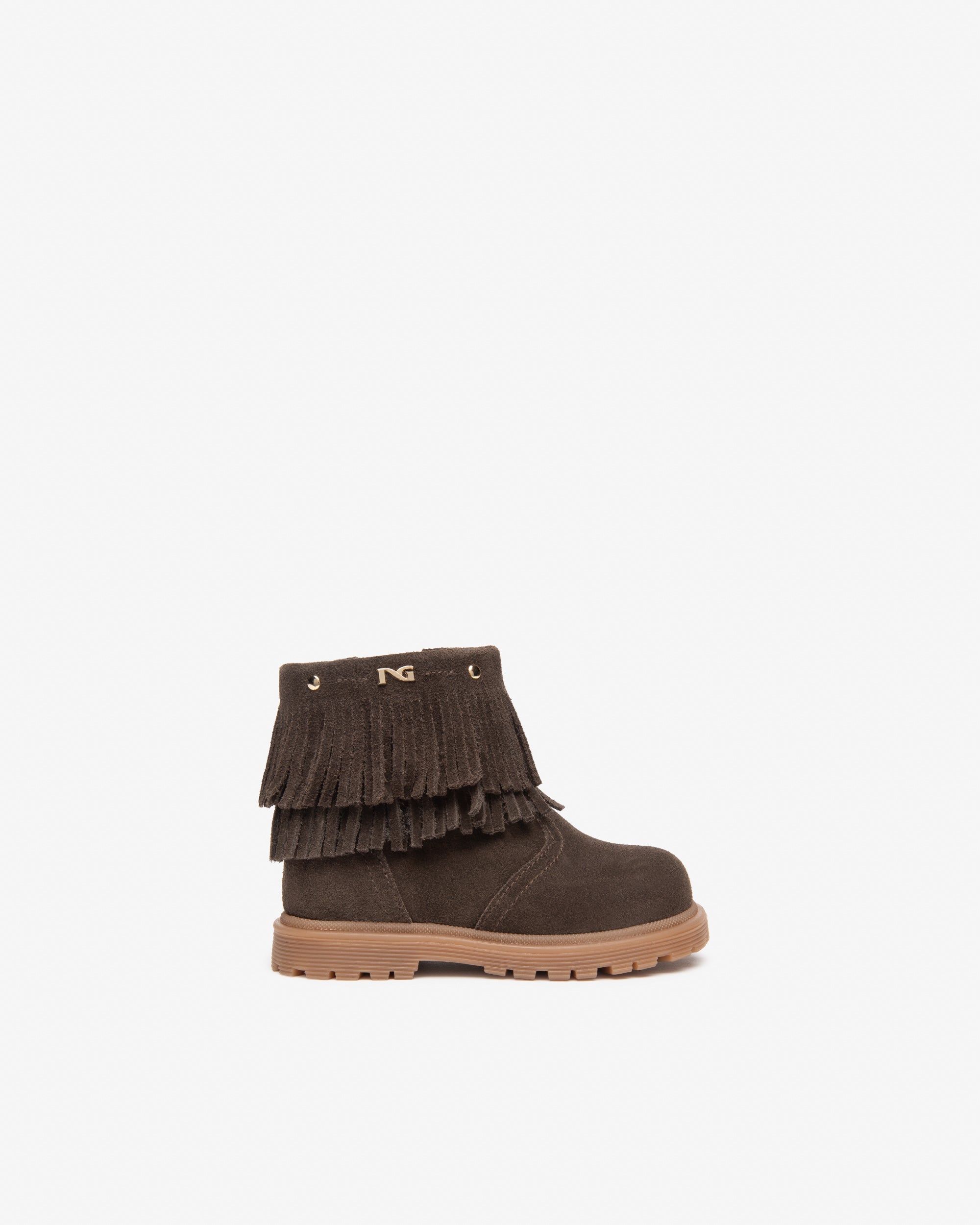 NeroGiardini Bottines Junior Fille Daim Franges Confort