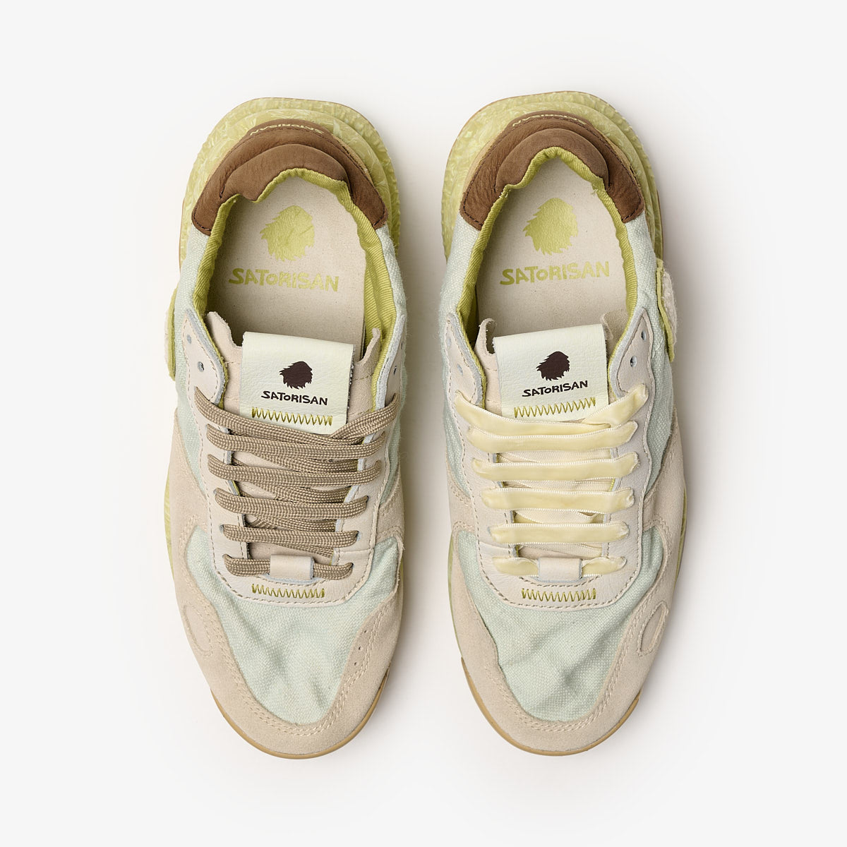 Satorisan Chacrona Linen baskets lin Cloudy Green