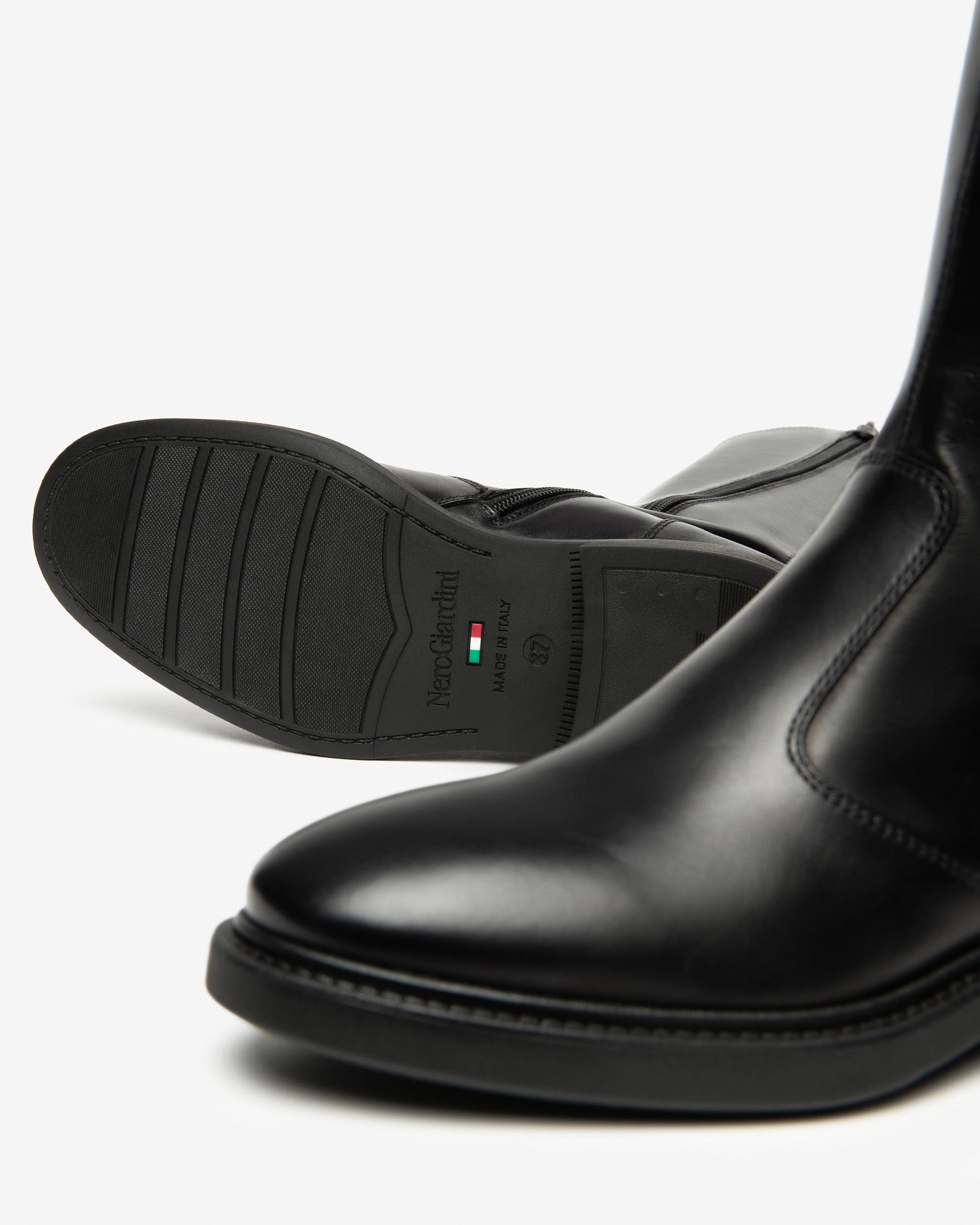 NeroGiardini Bottes Femme en Cuir Made in Italy