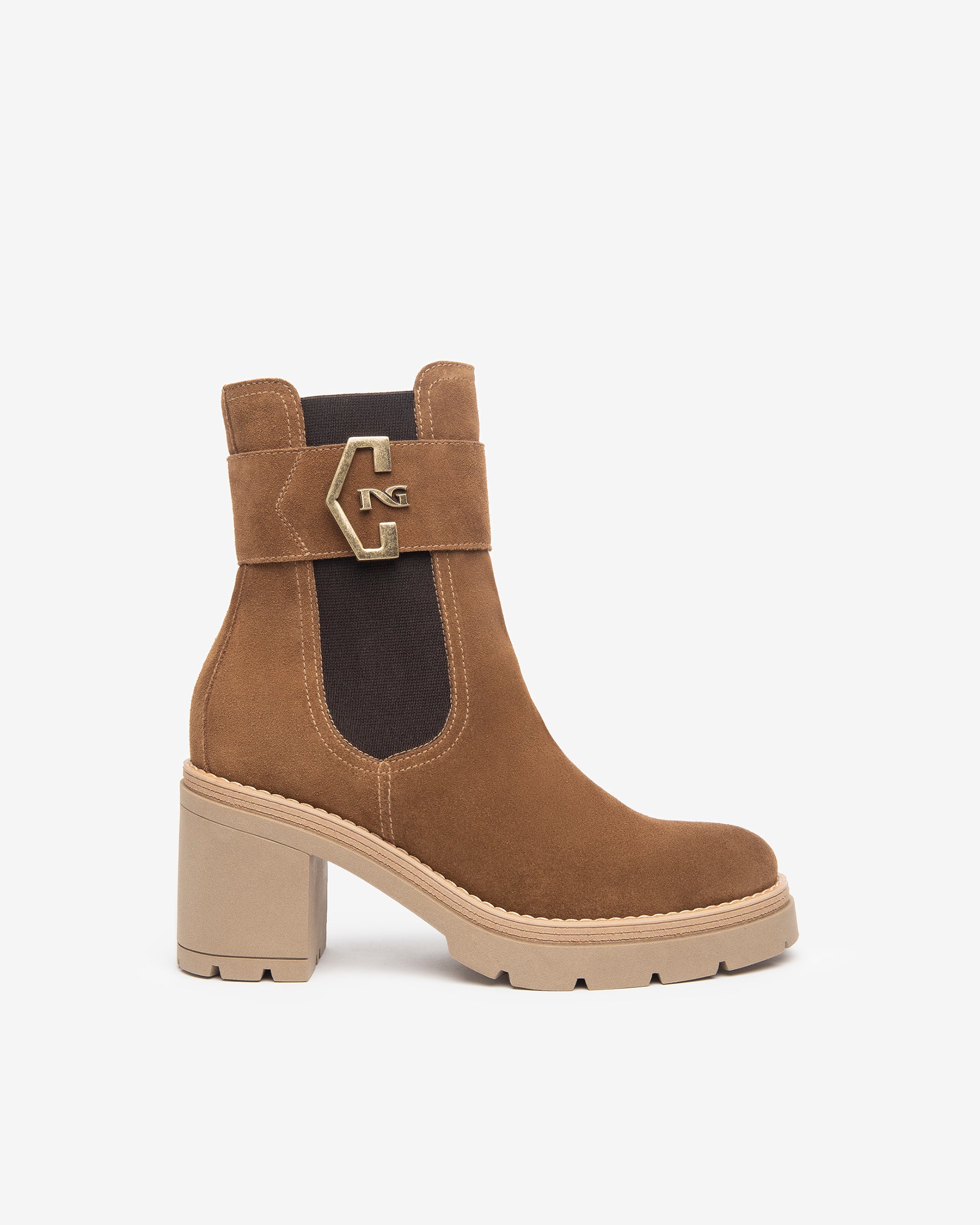 NeroGiardini Bottines Chelsea Femme Velours Hiver
