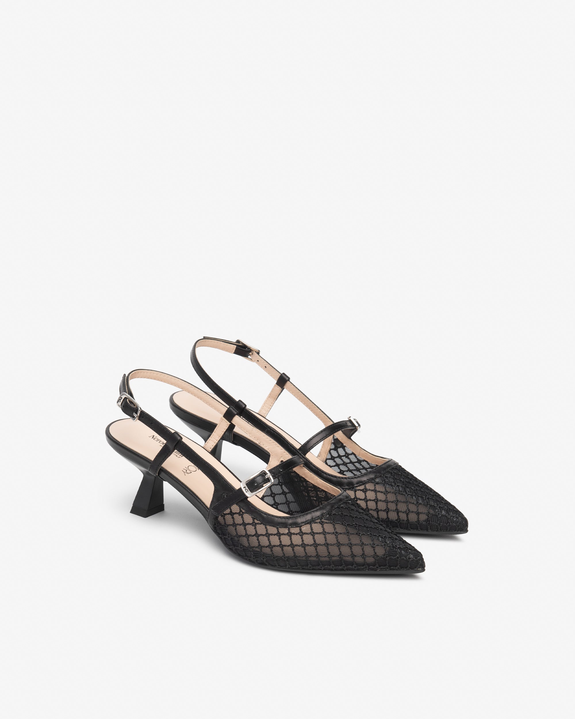 NeroGiardini Slingbacks Femme Cuir et Toile Ville