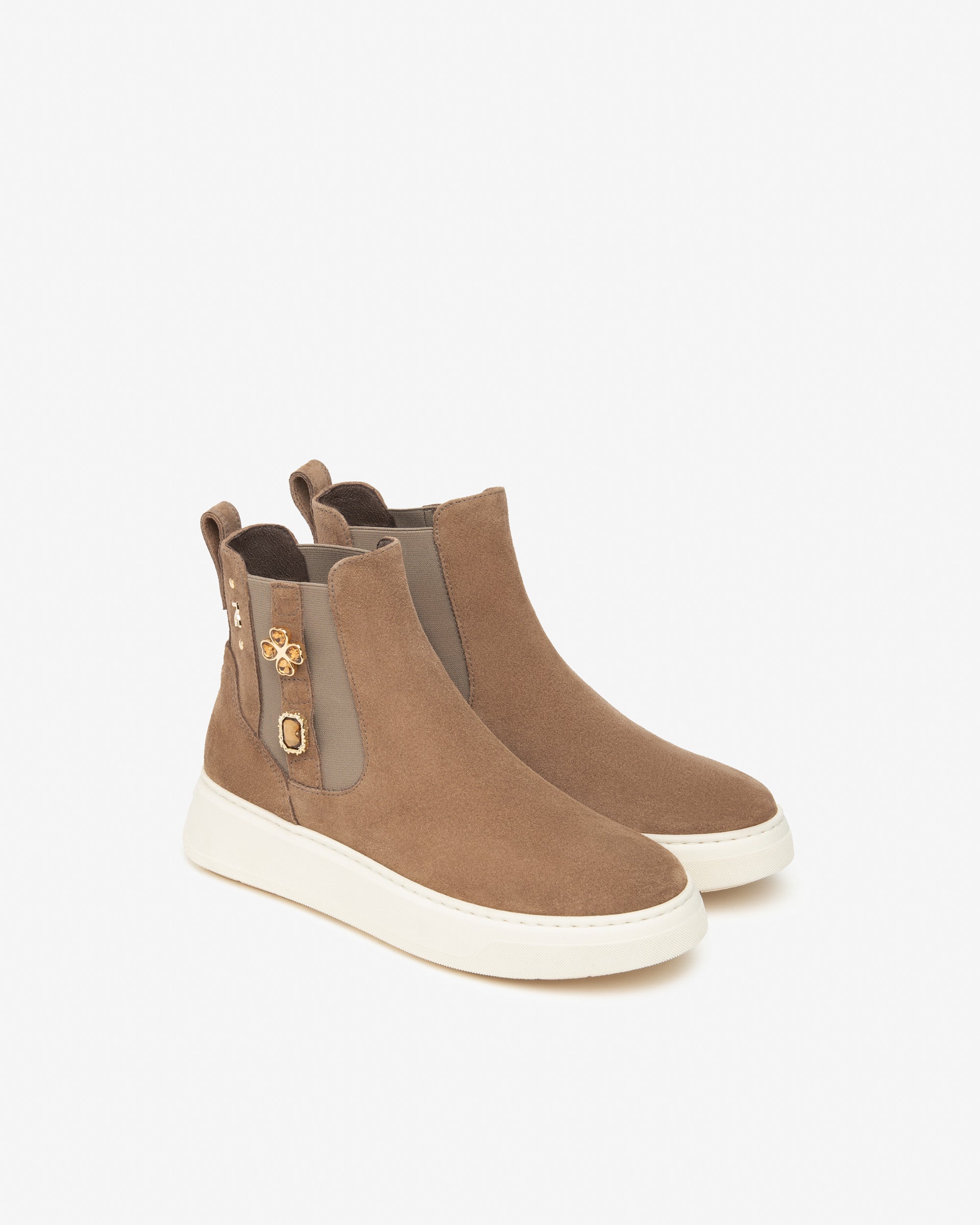 NeroGiardini Chelsea bottines cuir velours femme