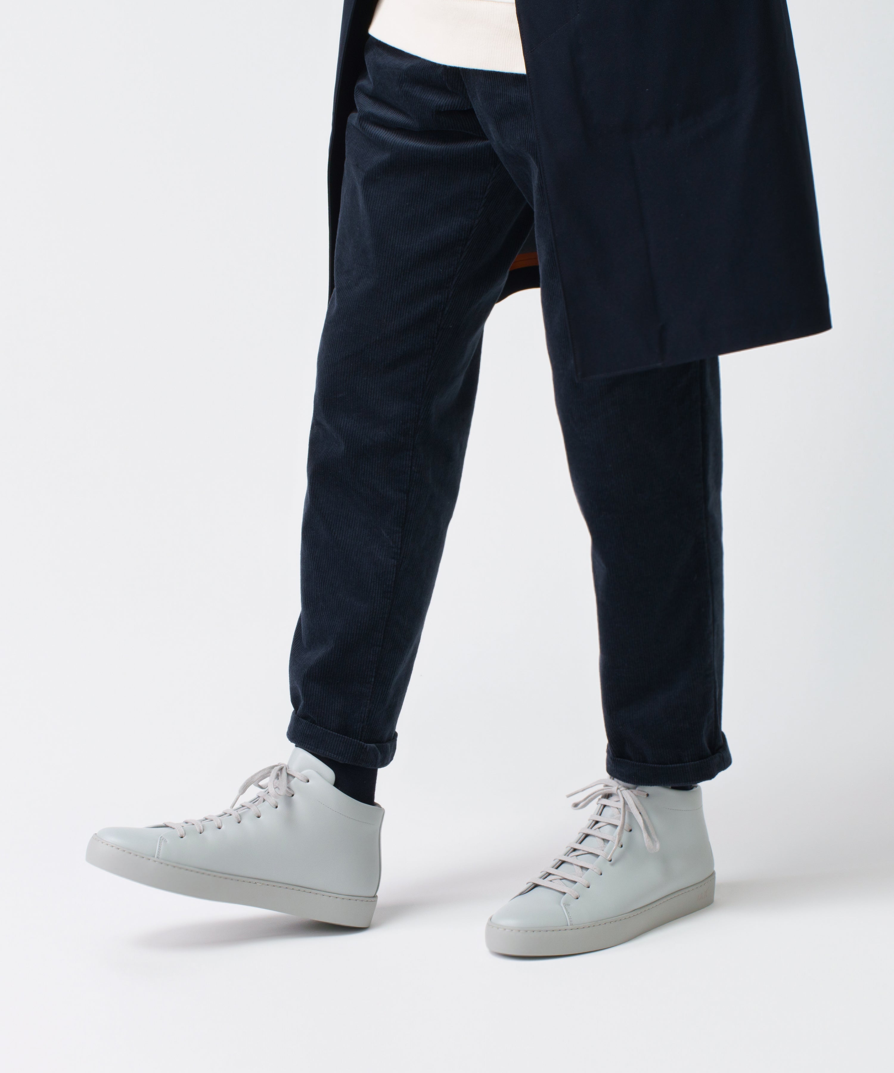 JAK Royal Hi Sneakers Montantes Cuir Gris Clair