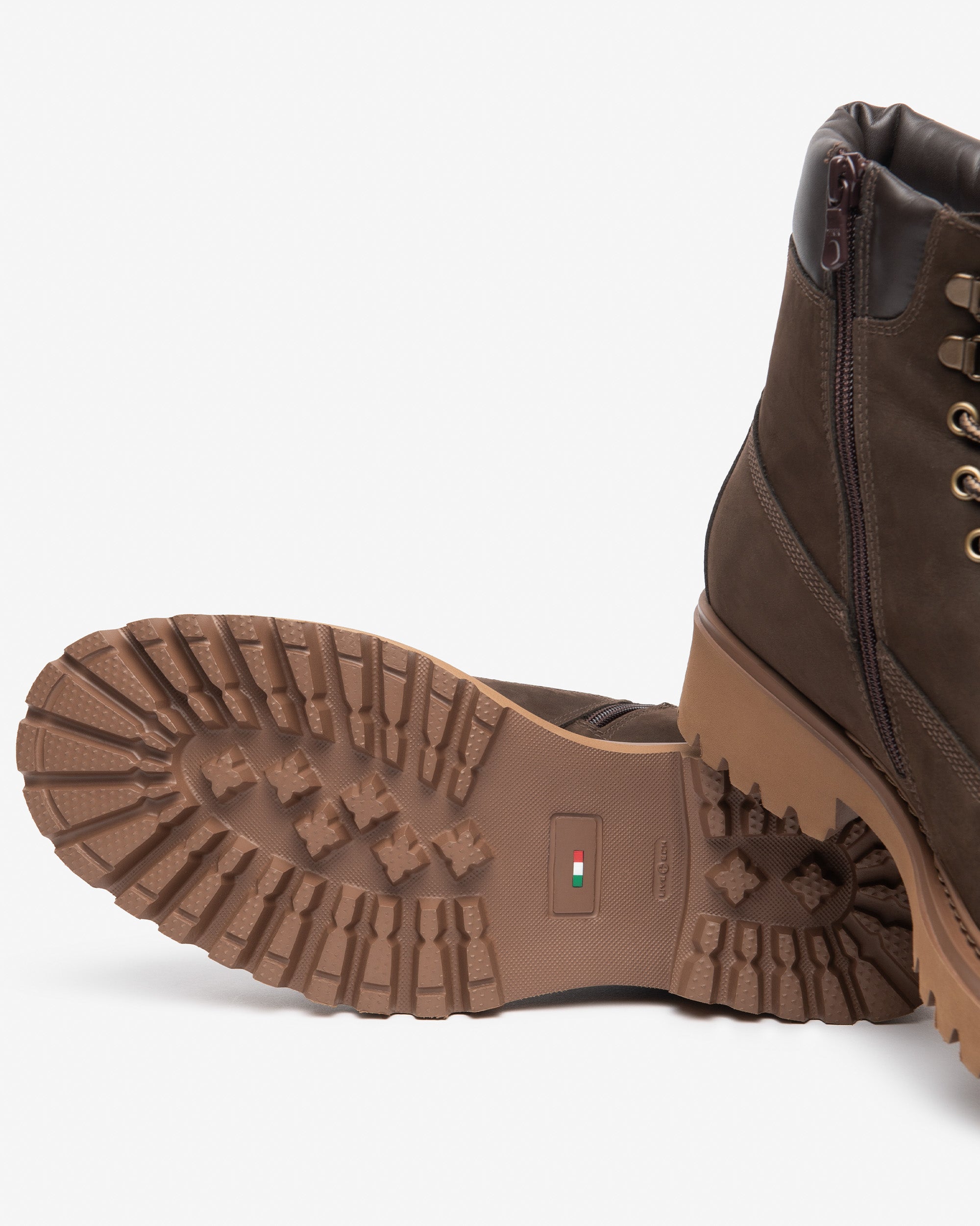 NeroGiardini Bottines Homme Cuir Lacets Zip Semelle Crantée