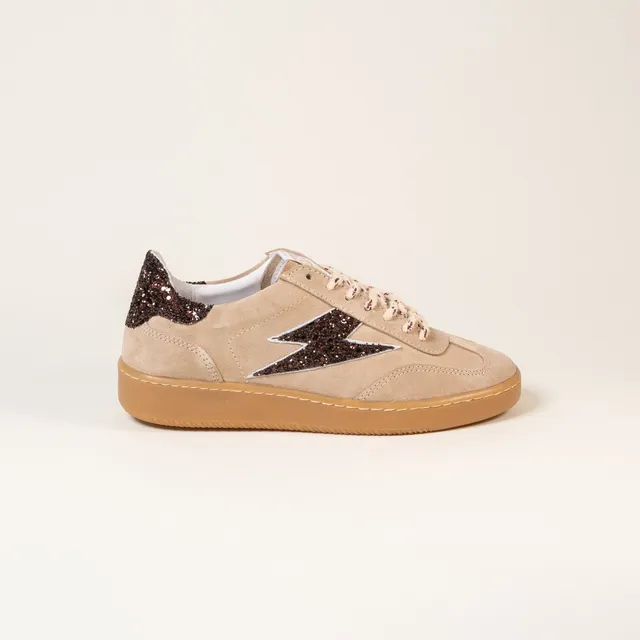 SMR Lee E434 baskets beige taille 38 glitter marron