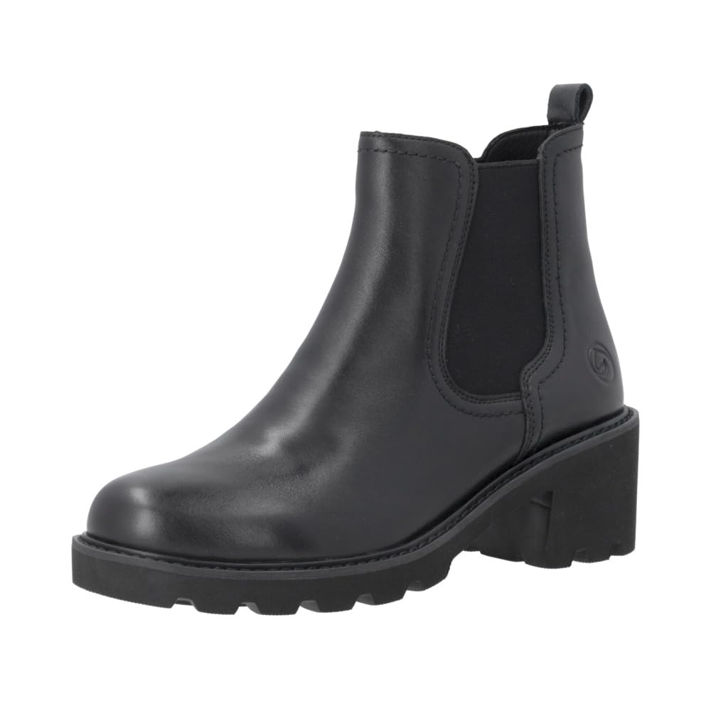 Remonte Chelsea bottines noir 39 EU cuir lisse talon bloc