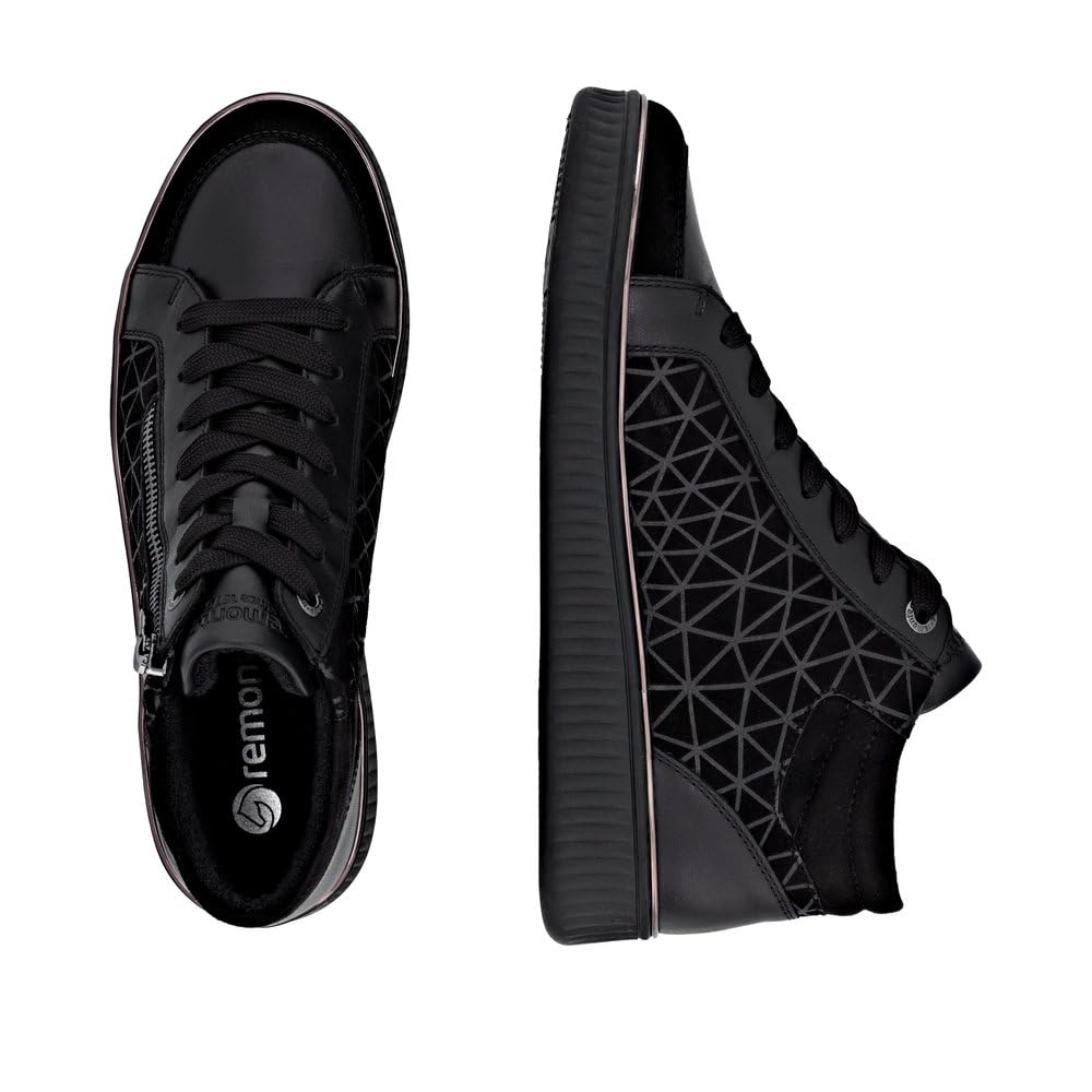 Remonte D2E70 Baskets Basses Noir Largeur Confort