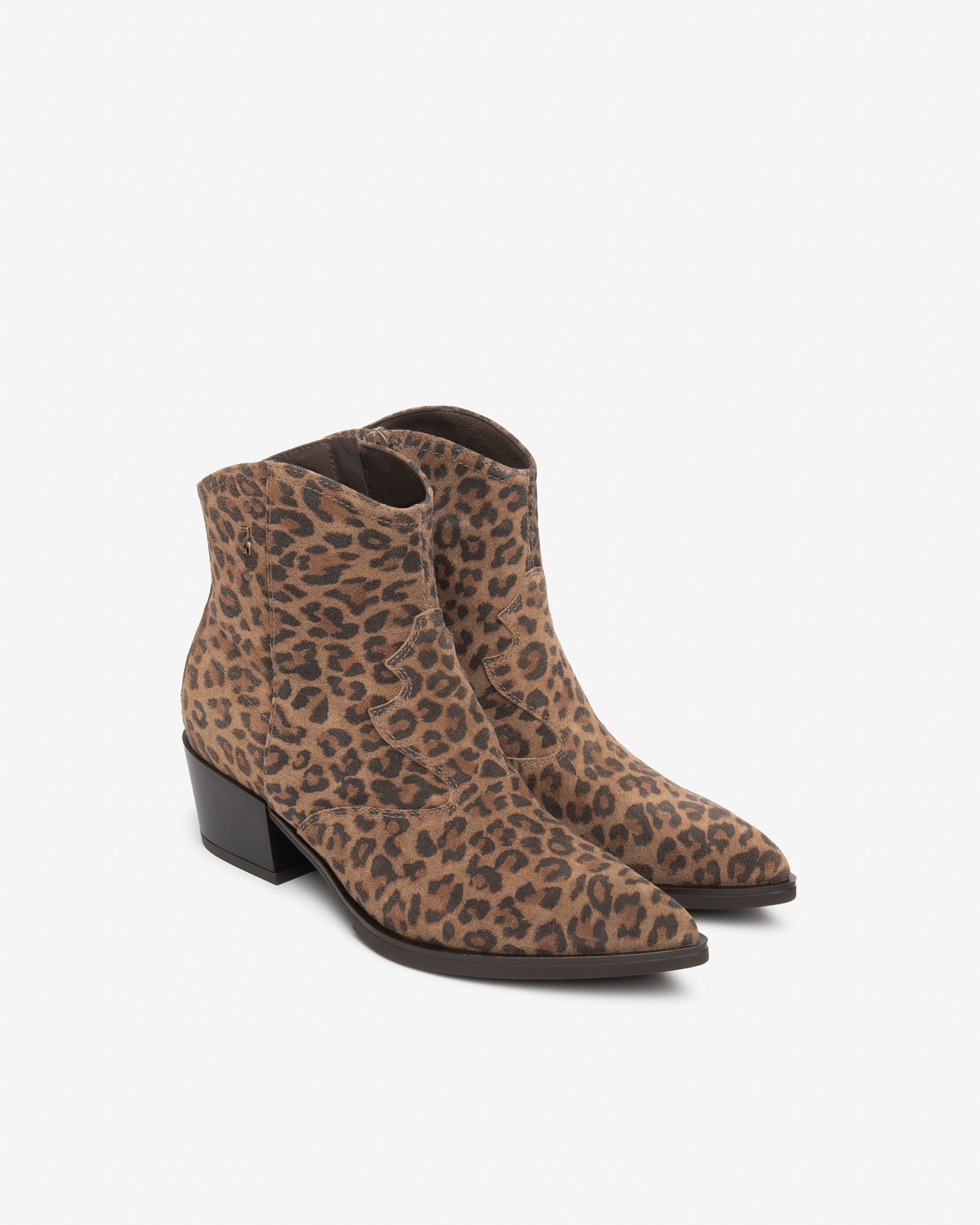 Nerogiardini Bottines western cuir velours femme animalier