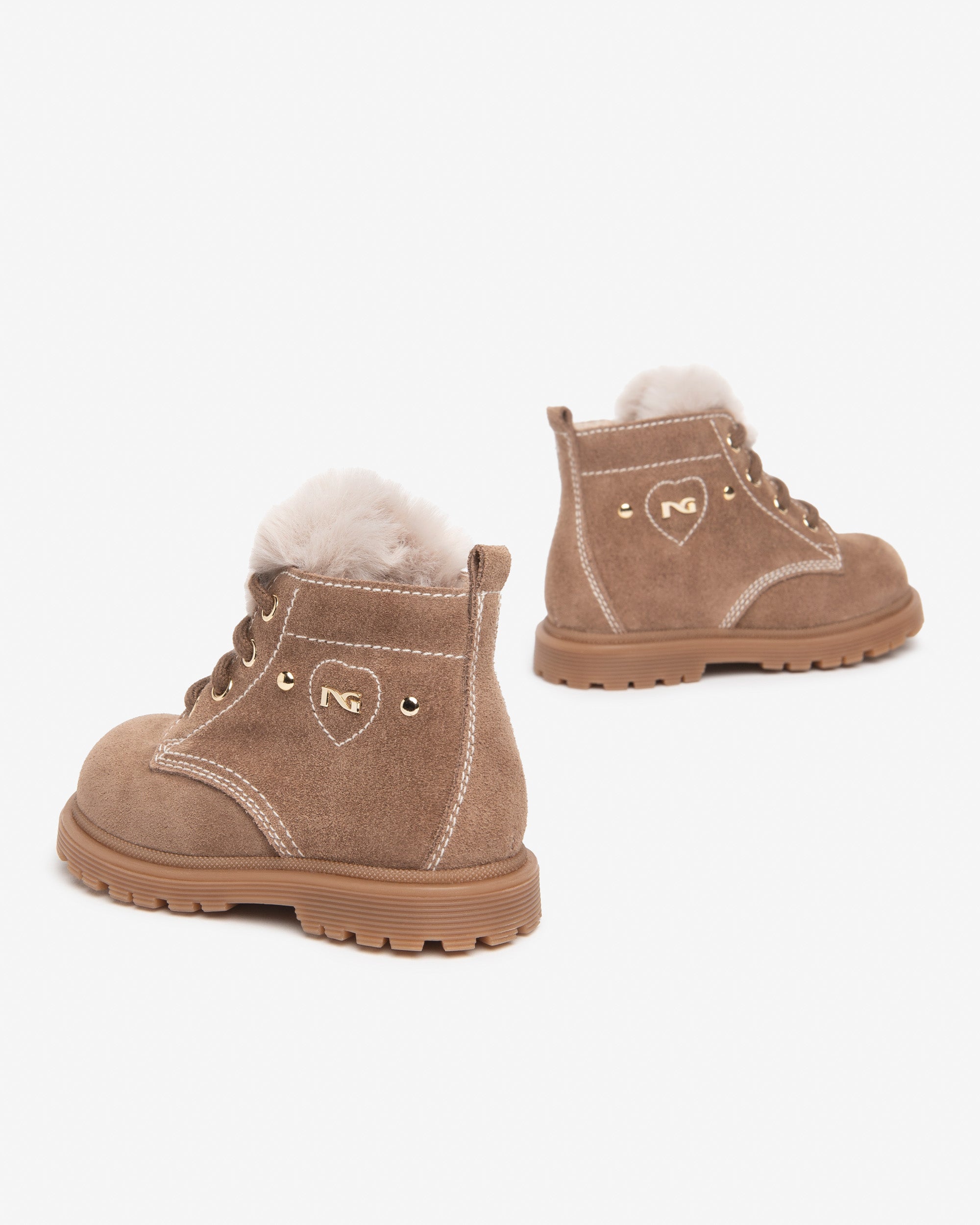 NeroGiardini Bottines Motardes Junior Bottines Fille Daim