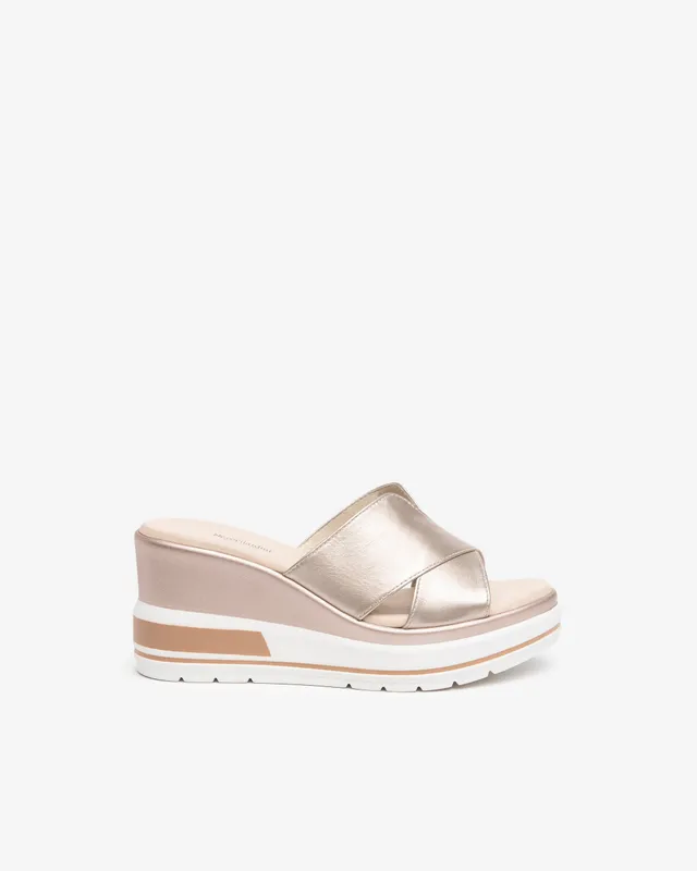 NeroGiardini Mules mules cuir lamé femme 7,5 cm