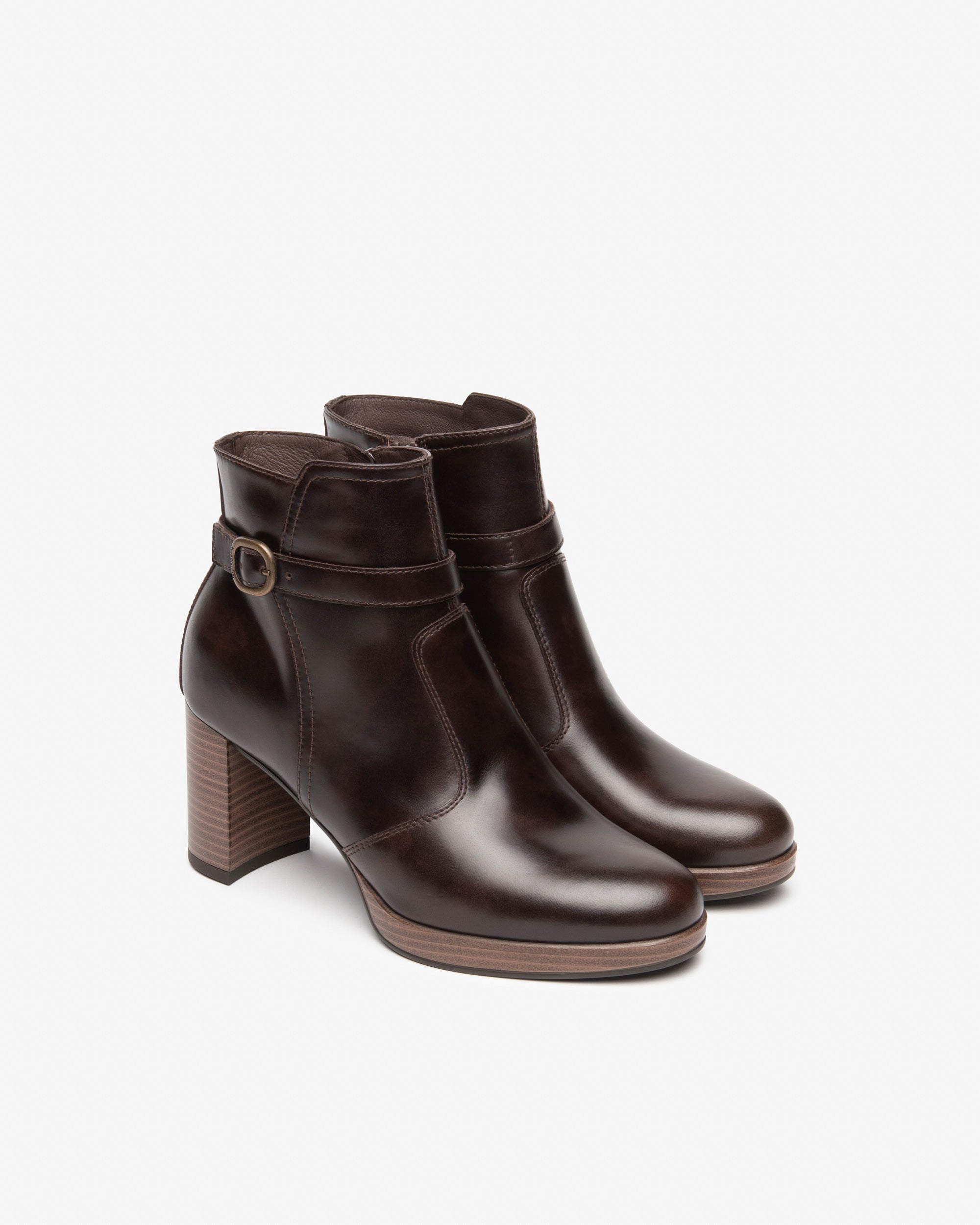 NeroGiardini Bottines Femme en Cuir Noir Automne-Hiver