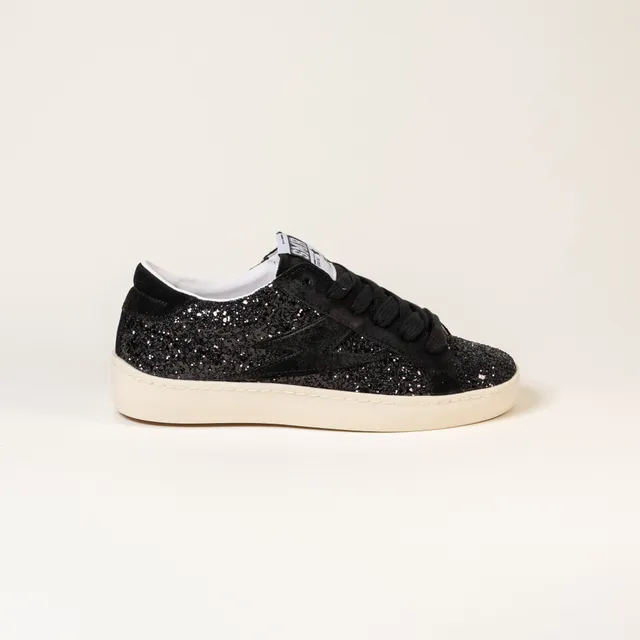 SMR Semerdjian Maya E177 baskets noir glitter cuir