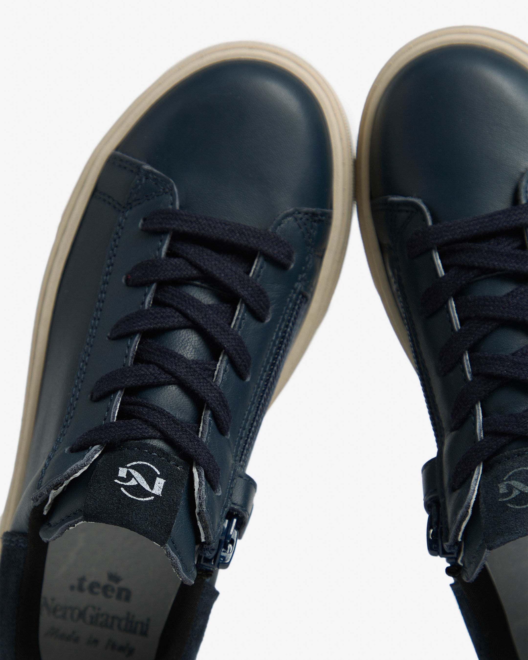 Nerogiardini Sneakers Garçon Cuir Velours Légères