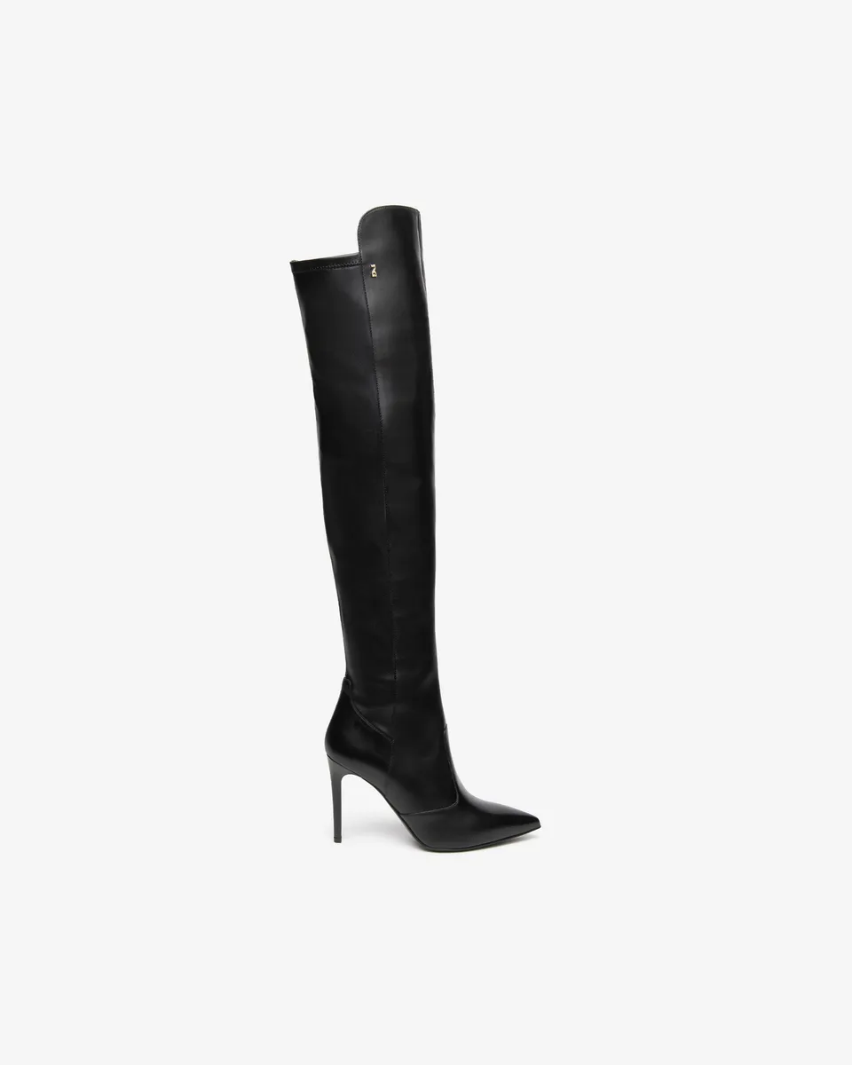 NeroGiardini Bottes Femme Cuir Talon 95 mm Zip