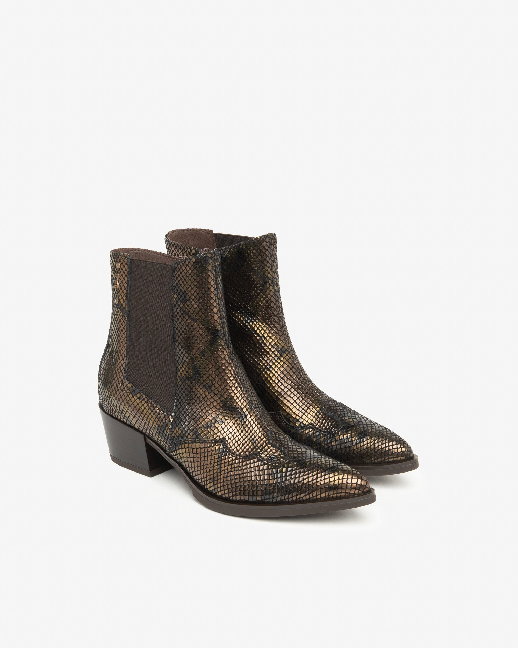 Nerogiardini Bottines Chelsea Femme Cuir Python 50 mm
