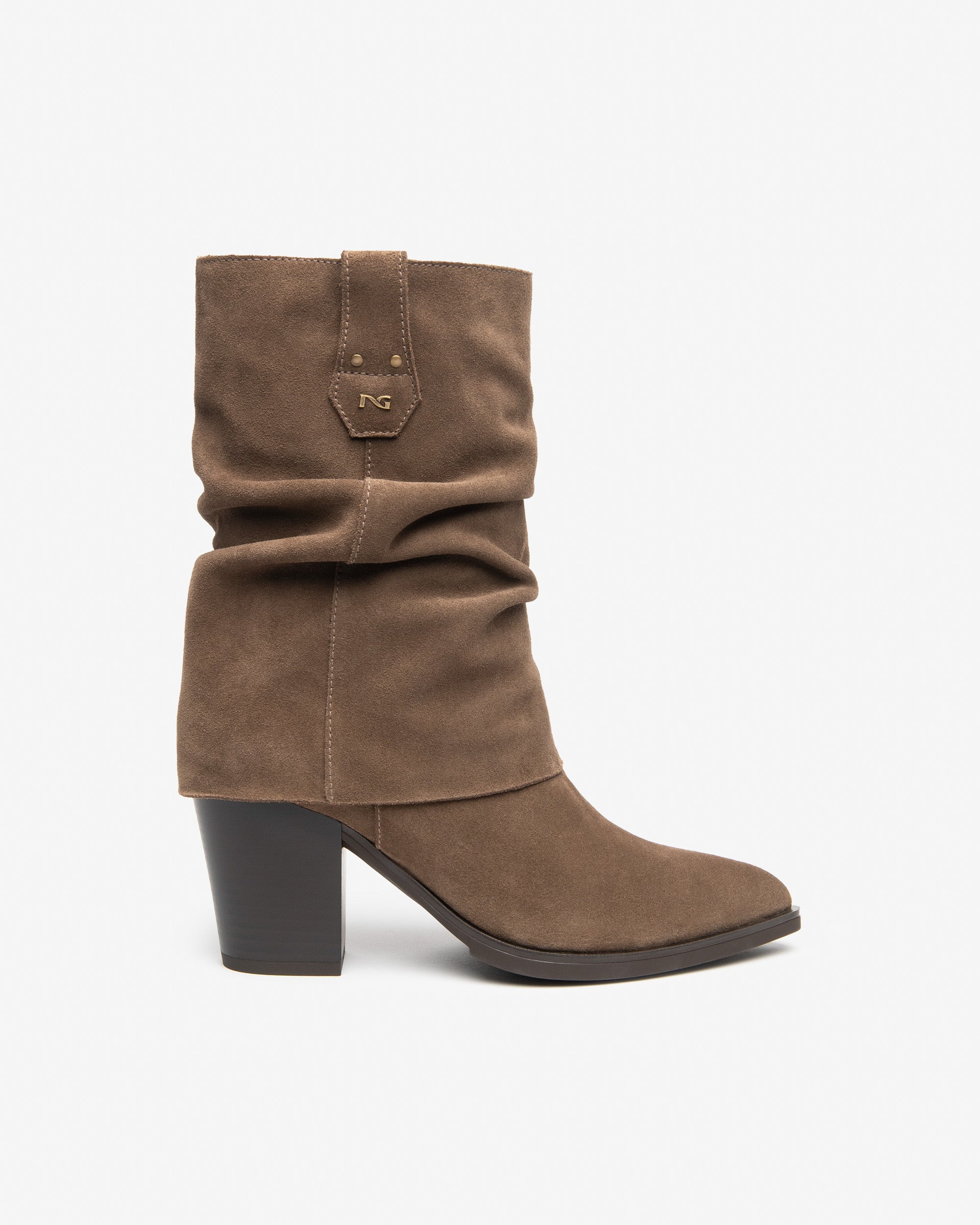 NeroGiardini Bottes bottes femme daim western talon 8cm