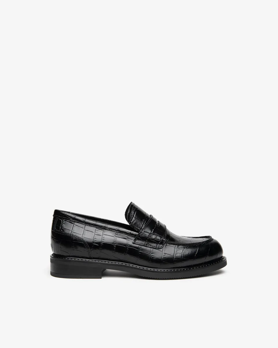 NeroGiardini Mocassins Femme Cuir Effet Crocodile