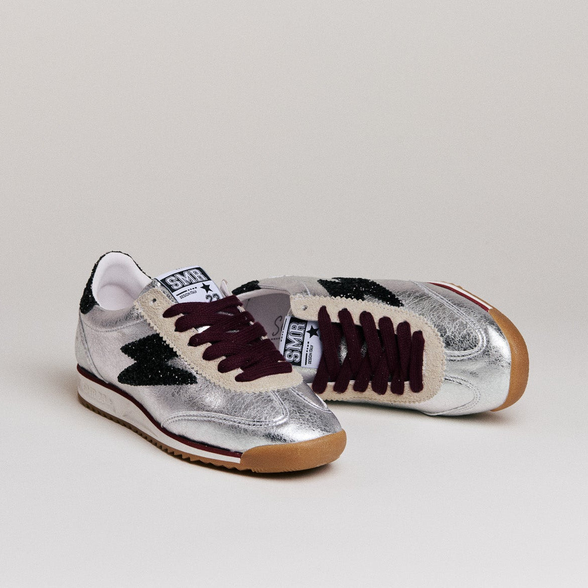 SMR Joyce C134 baskets argent bordeaux pointure 36-40