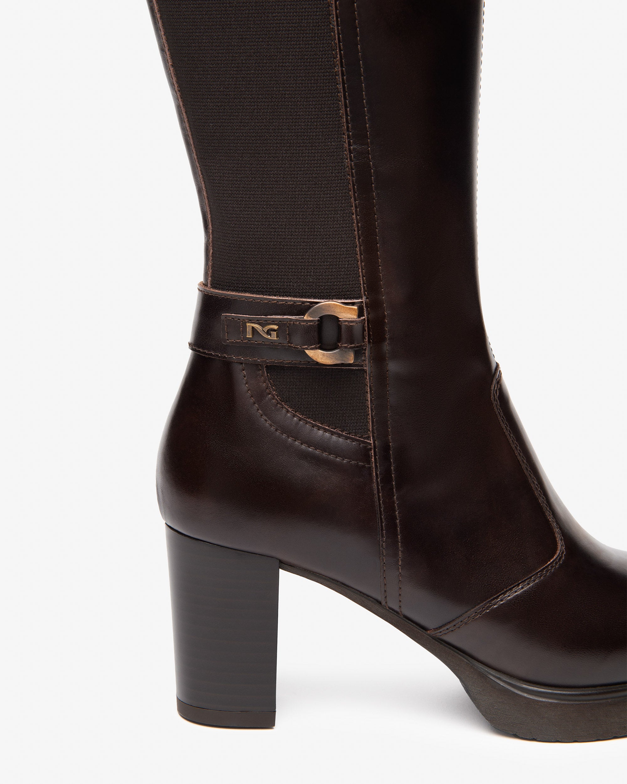 Nerogiardini Bottes femme cuir tissu confort hiver