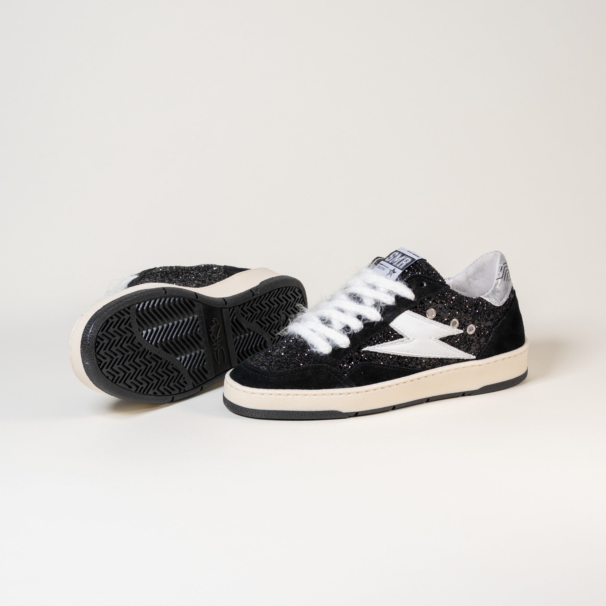 Semerdjian Dany E198 baskets cuir glitter noir