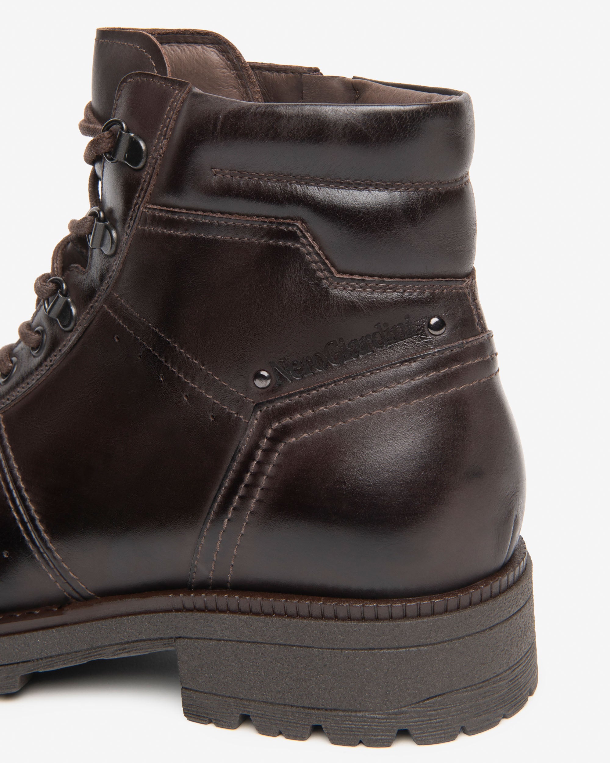 Nerogiardini Bottines Bottines Homme Cuir Lacets Caoutchouc