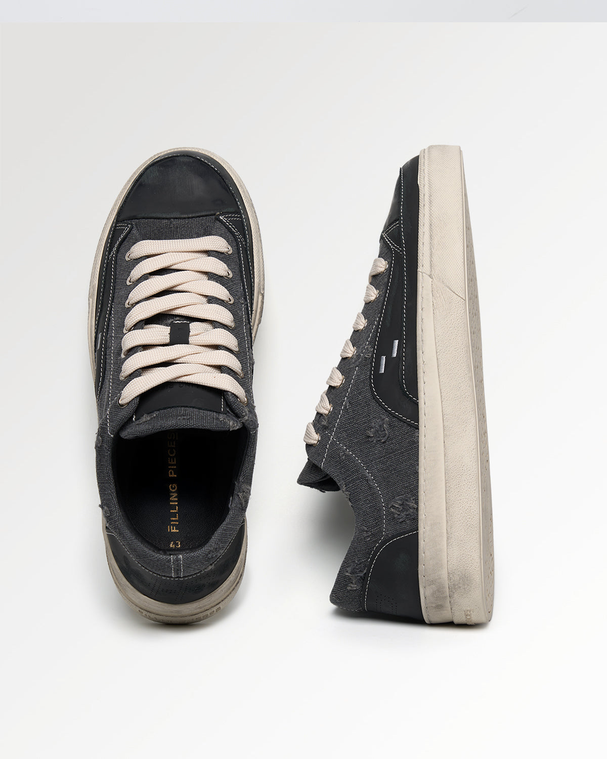 Filling Pieces Riviera Patina sneaker noir coton