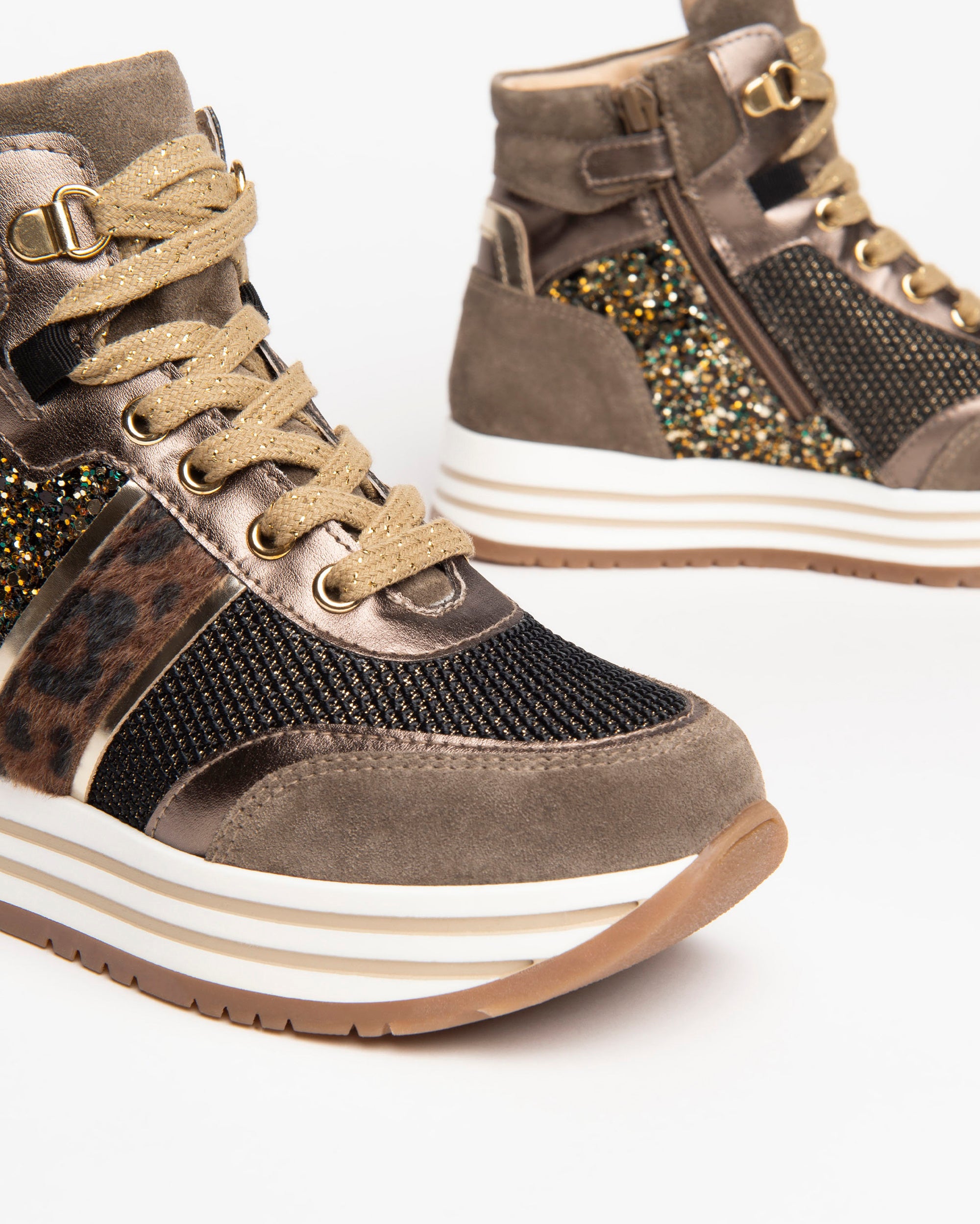 NeroGiardini Sneakers basket fille velours montante zip 34