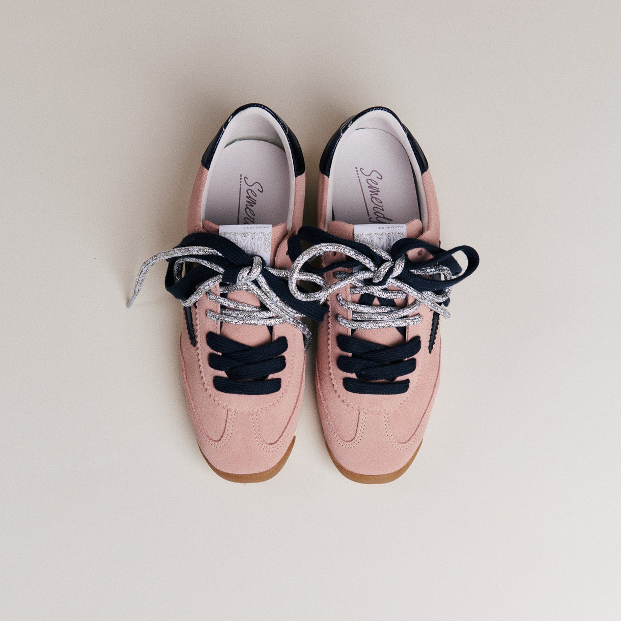 Semerdjian Joyce D619 baskets rose marine daim