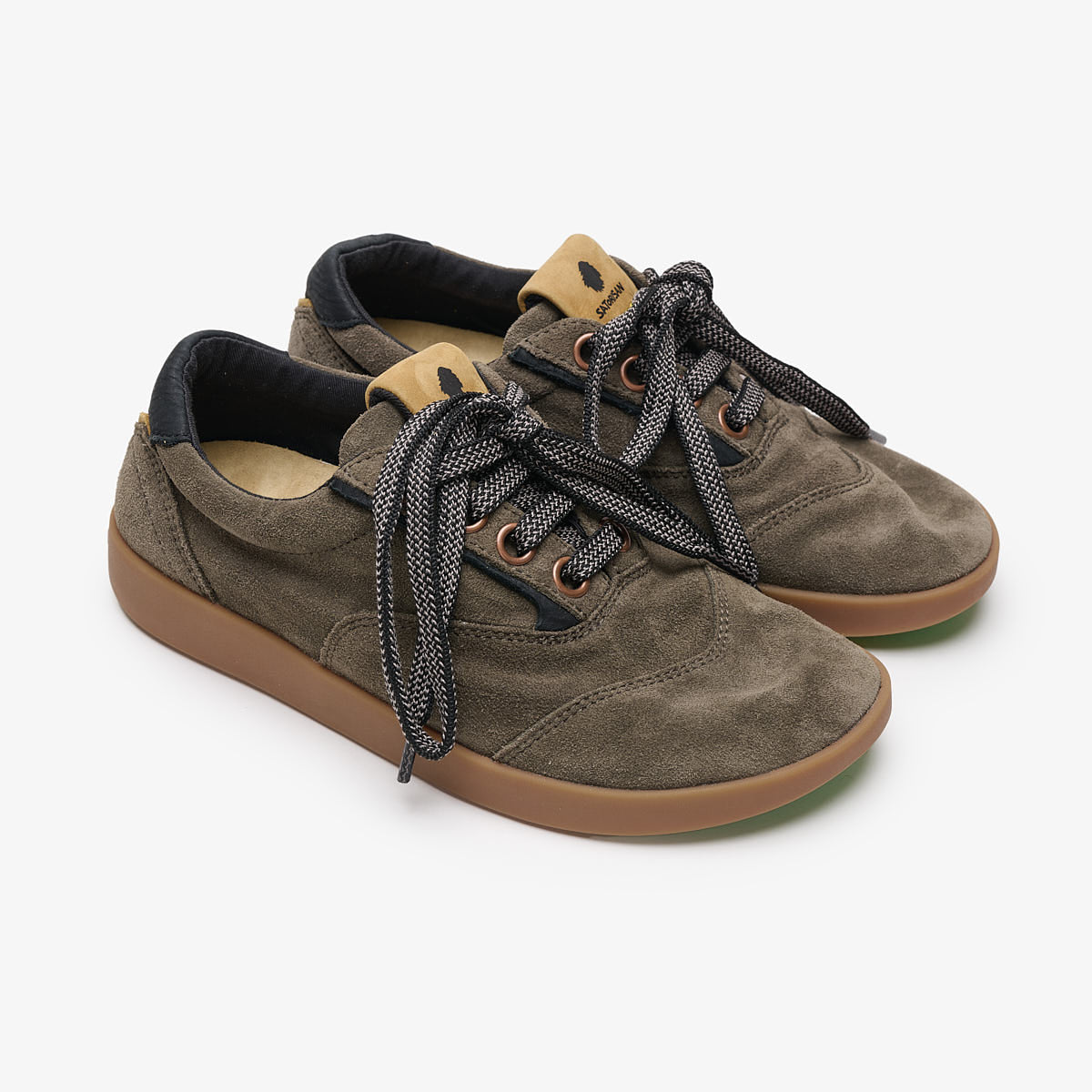Satorisan Hatko Suede Deep Khaki baskets daim