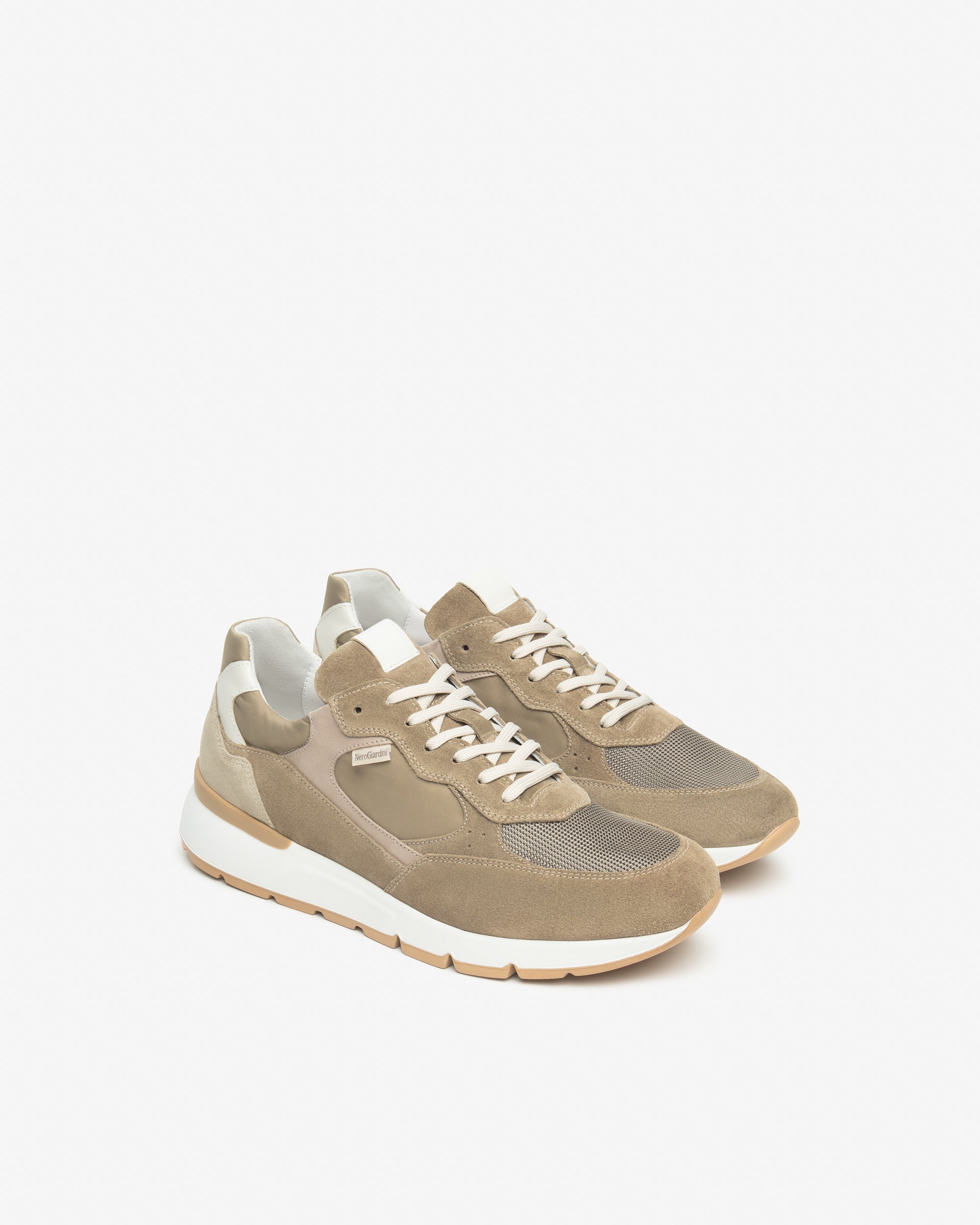 NeroGiardini Sneakers Homme Cuir Velours Toile Basses Confort