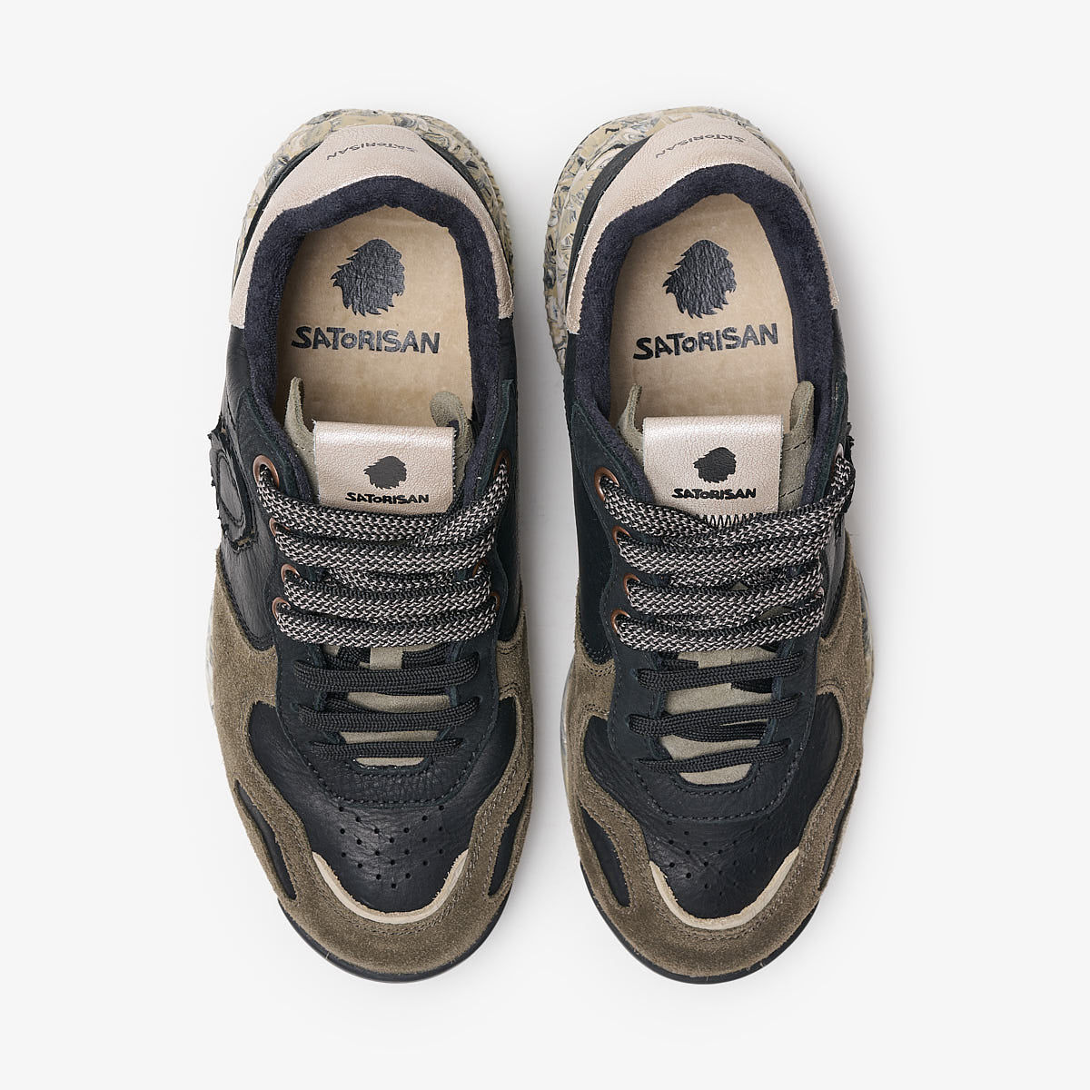 Satorisan Chacrona Pull Up baskets Black cuir homme