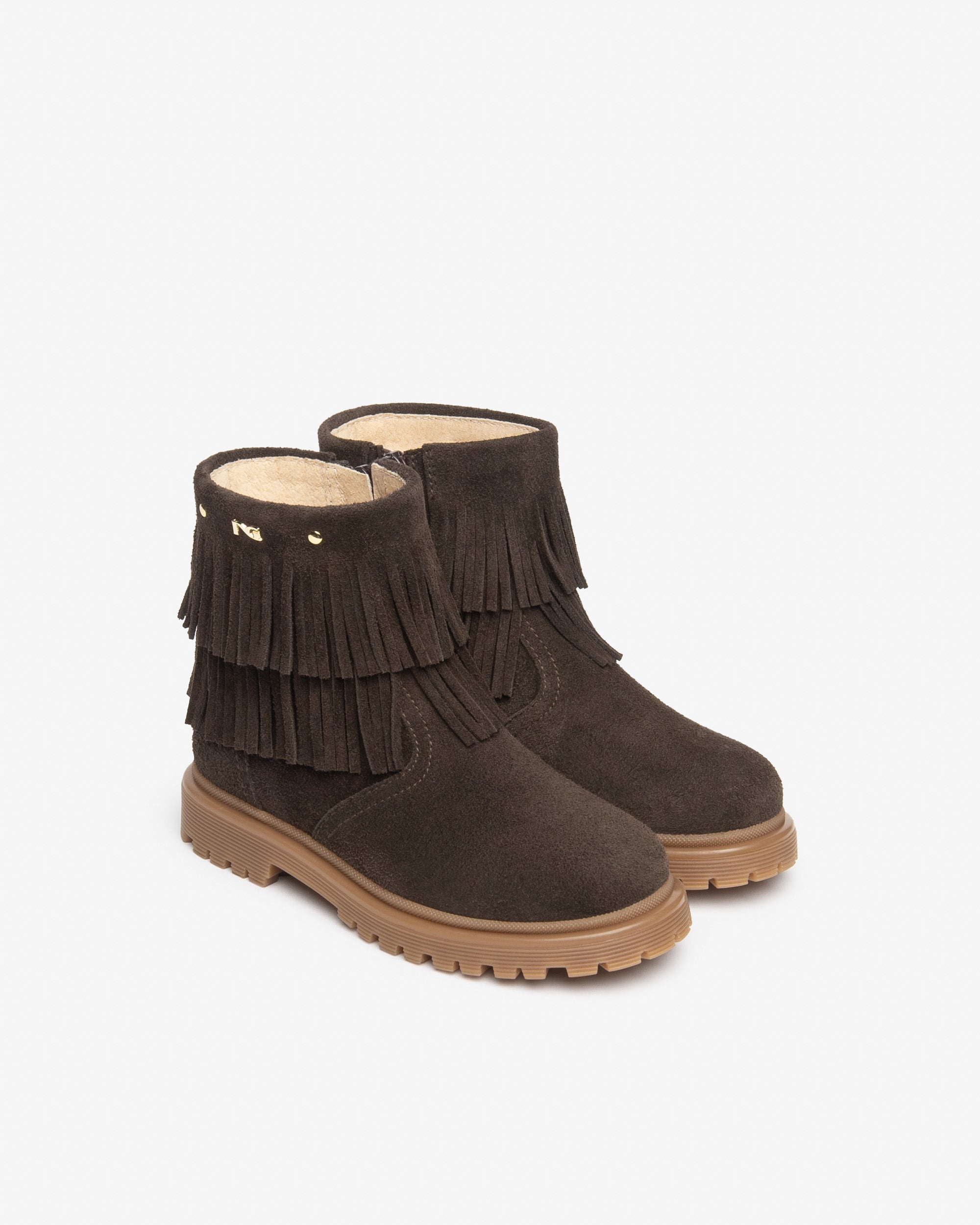 NeroGiardini Bottines Junior Fille bottines daim franges 28
